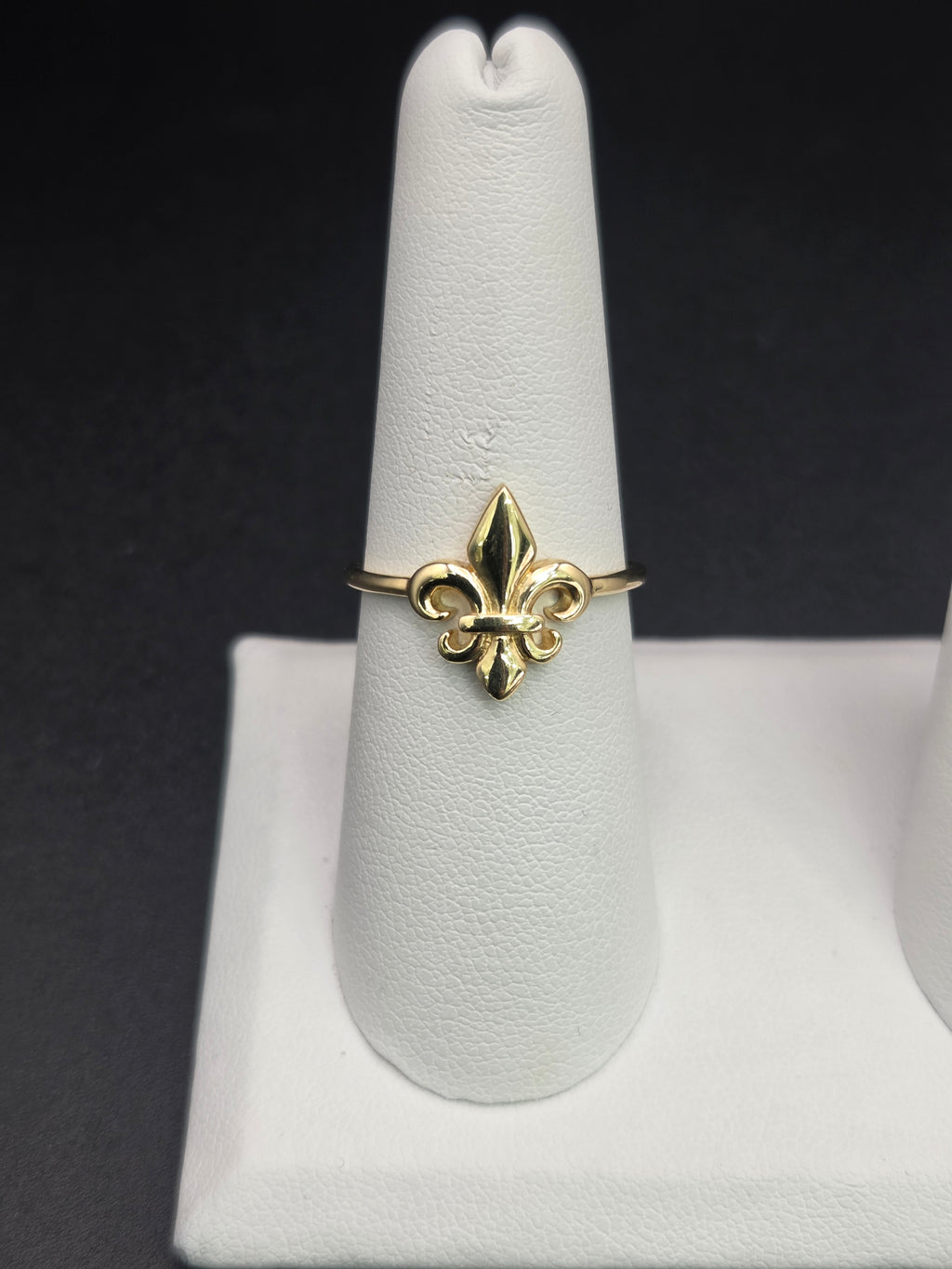 14k Solid Gold Ring fleur-de-lis
