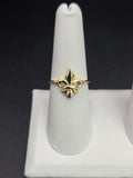 14k Solid Gold Ring fleur-de-lis
