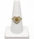 14k Solid Gold Ring 15 Birthday Heart