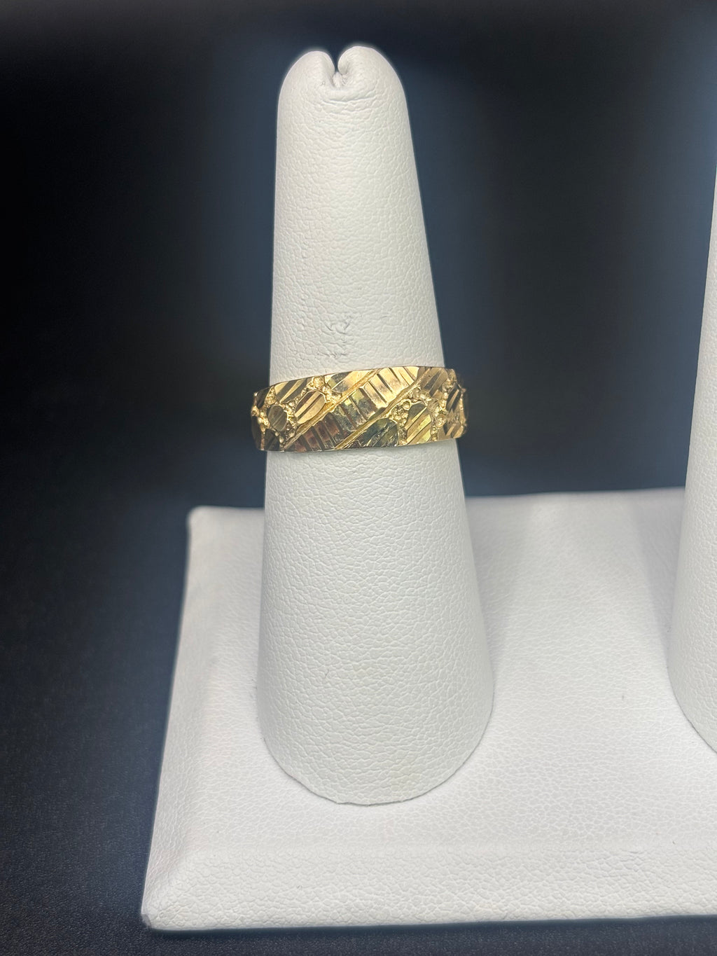 14k Solid Fine Italian Gold Nugget Ring