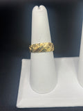 14k Solid Fine Italian Gold Nugget Ring