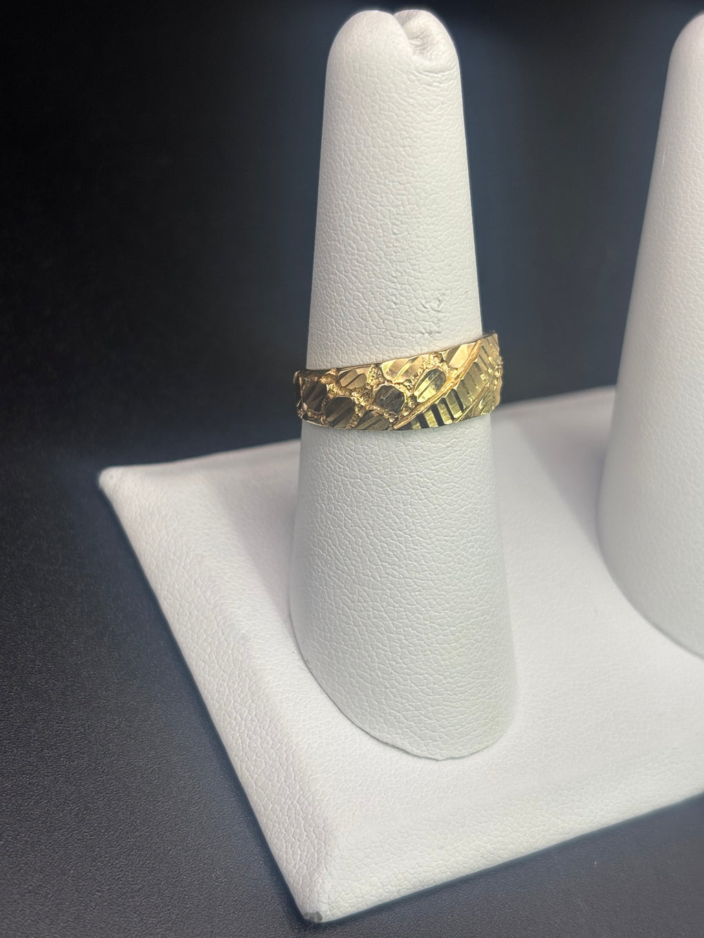 14k Solid Fine Italian Gold Nugget Ring