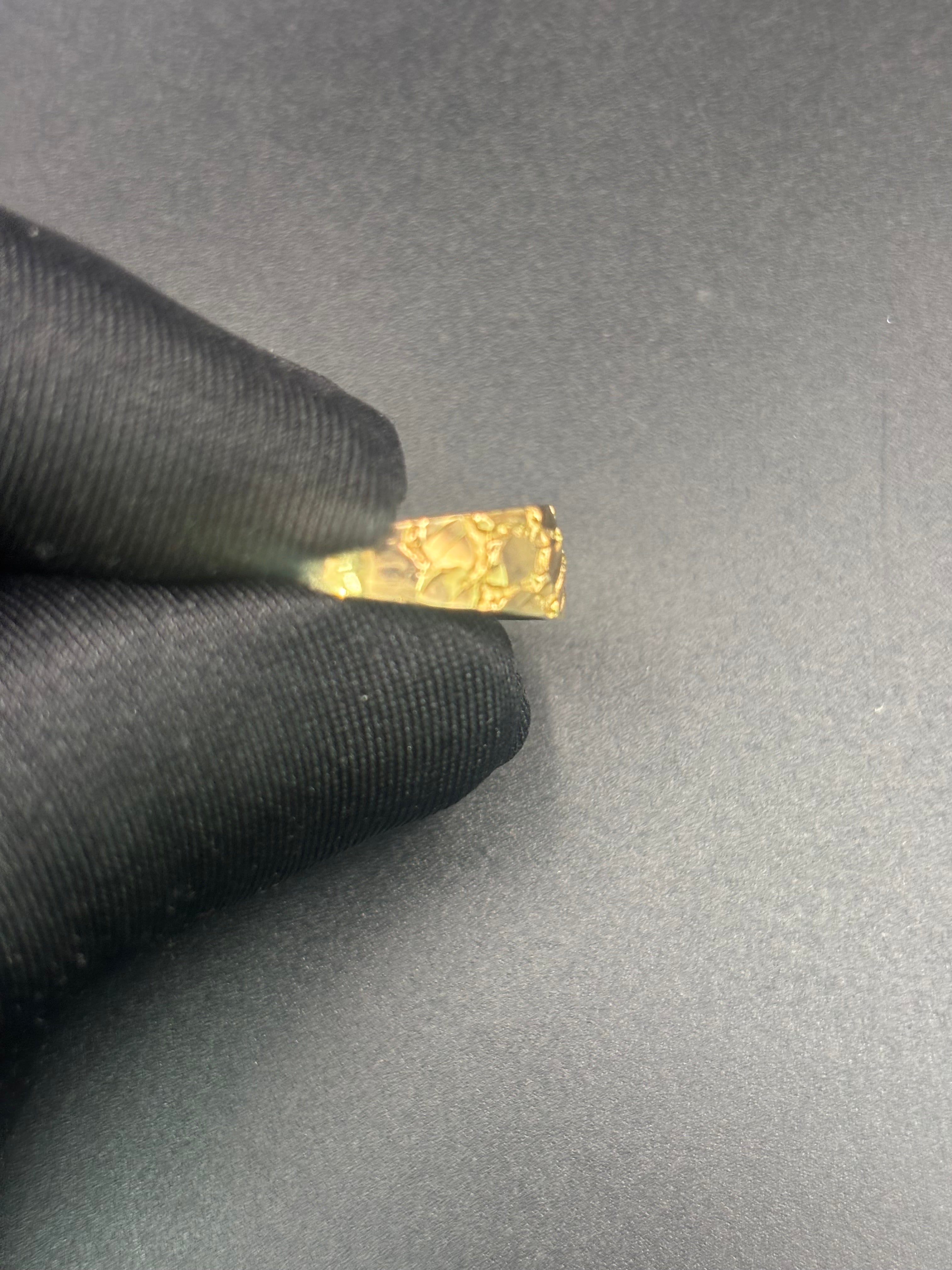 14k Solid Fine Italian Gold Nugget Ring