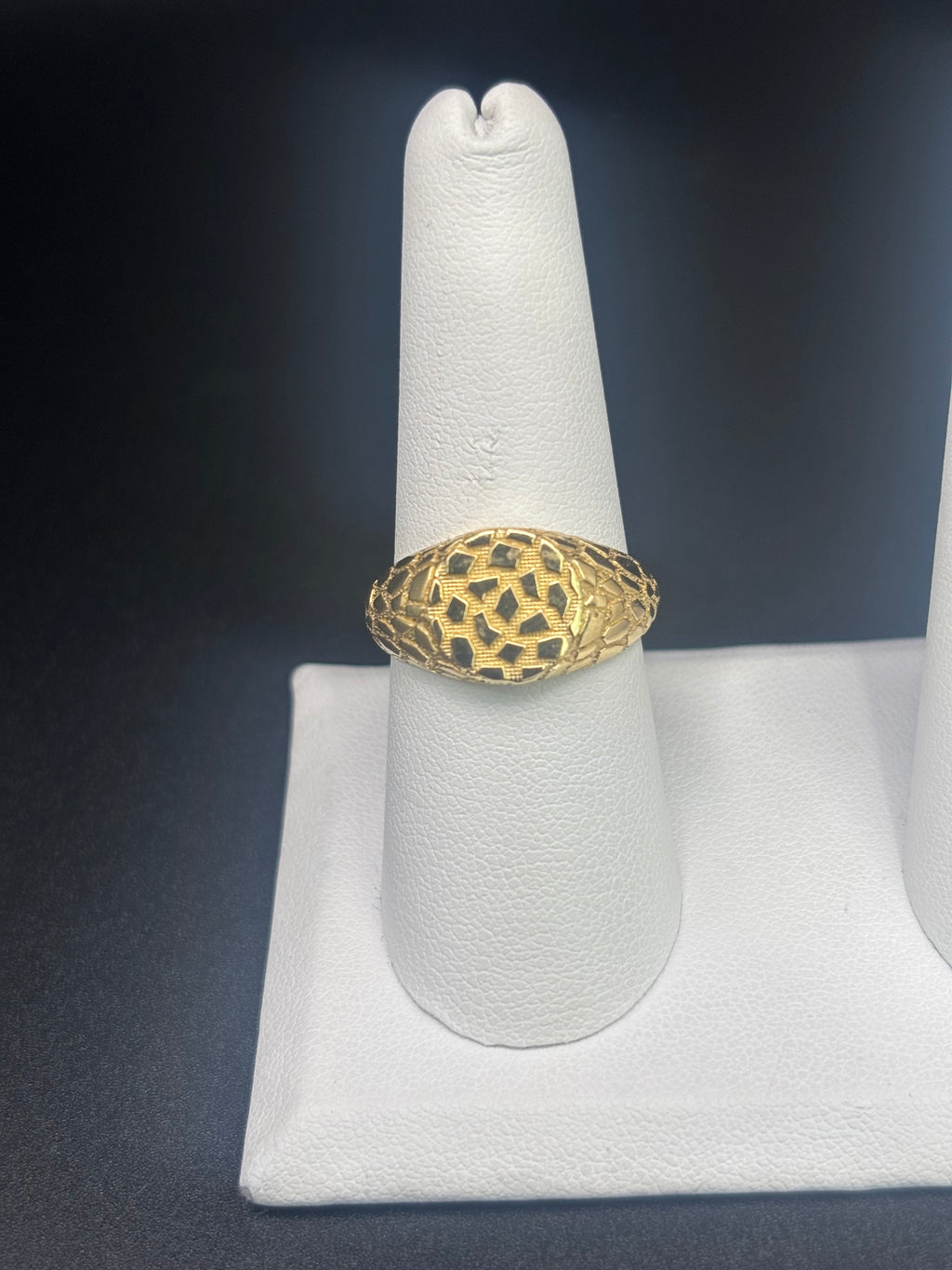14k Solid Fine Italian Gold Nugget Ring