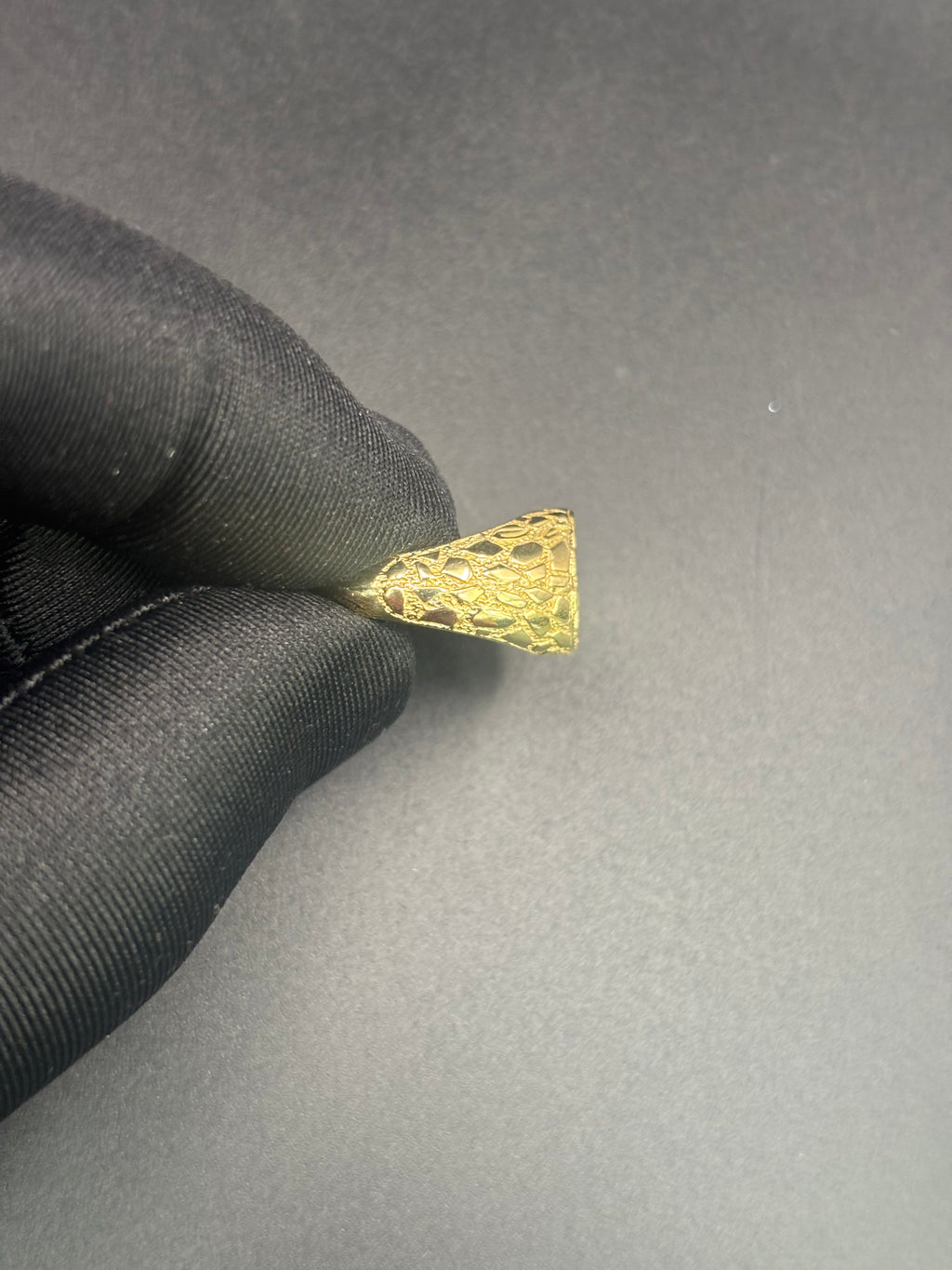 14k Solid Fine Italian Gold Nugget Ring