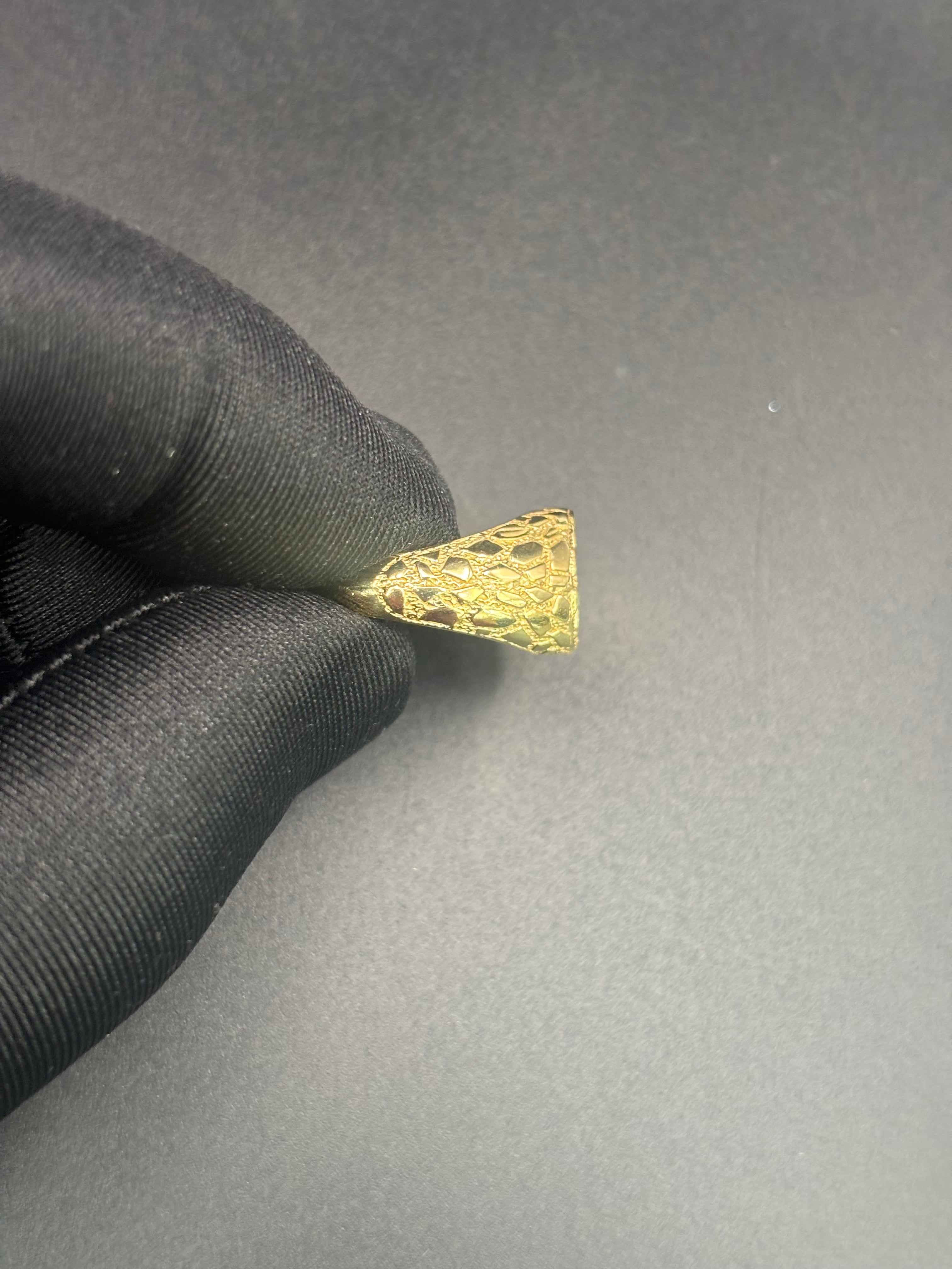 14k Solid Fine Italian Gold Nugget Ring