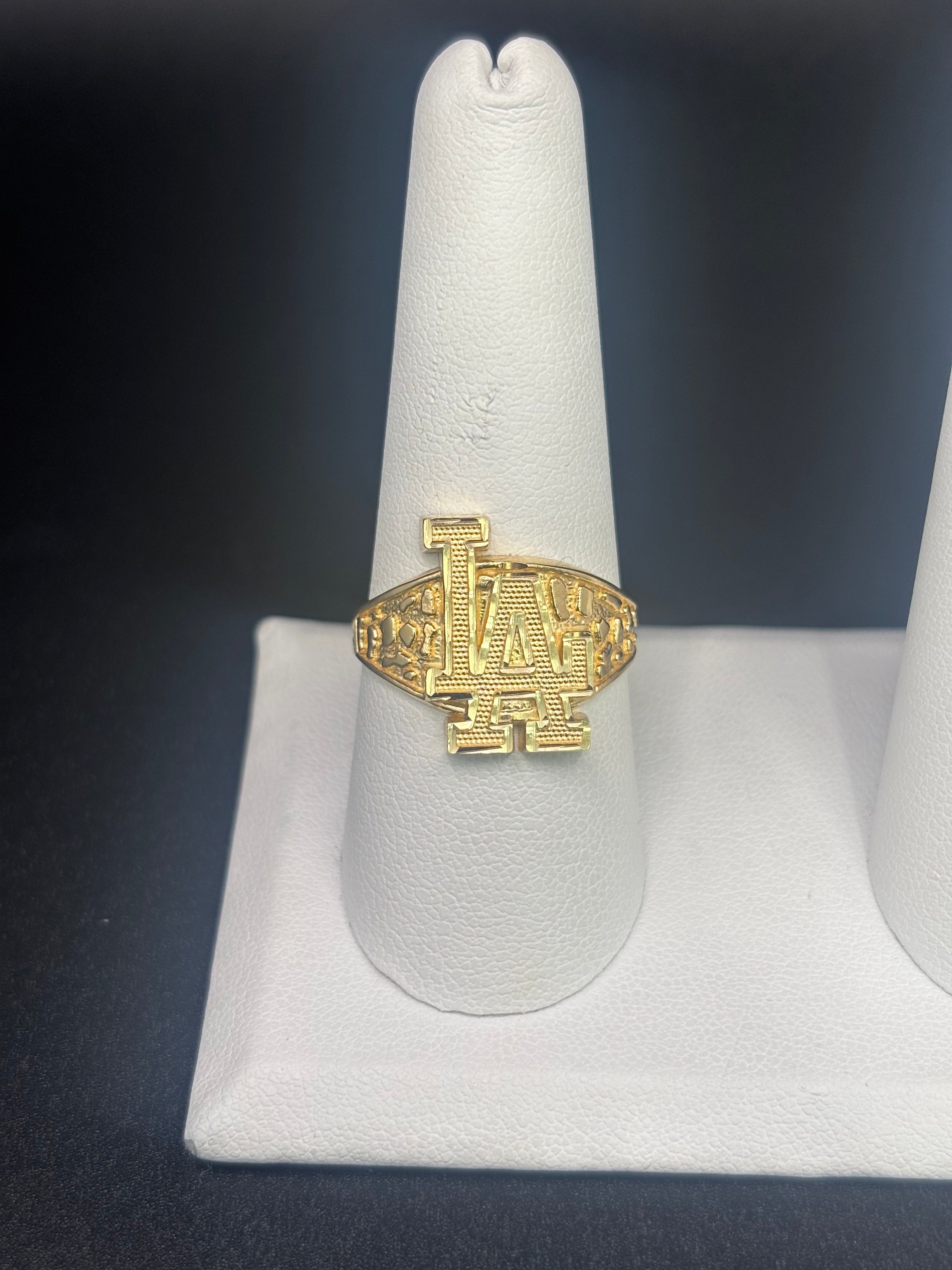 14k LA Los Angeles Italian Gold Ring