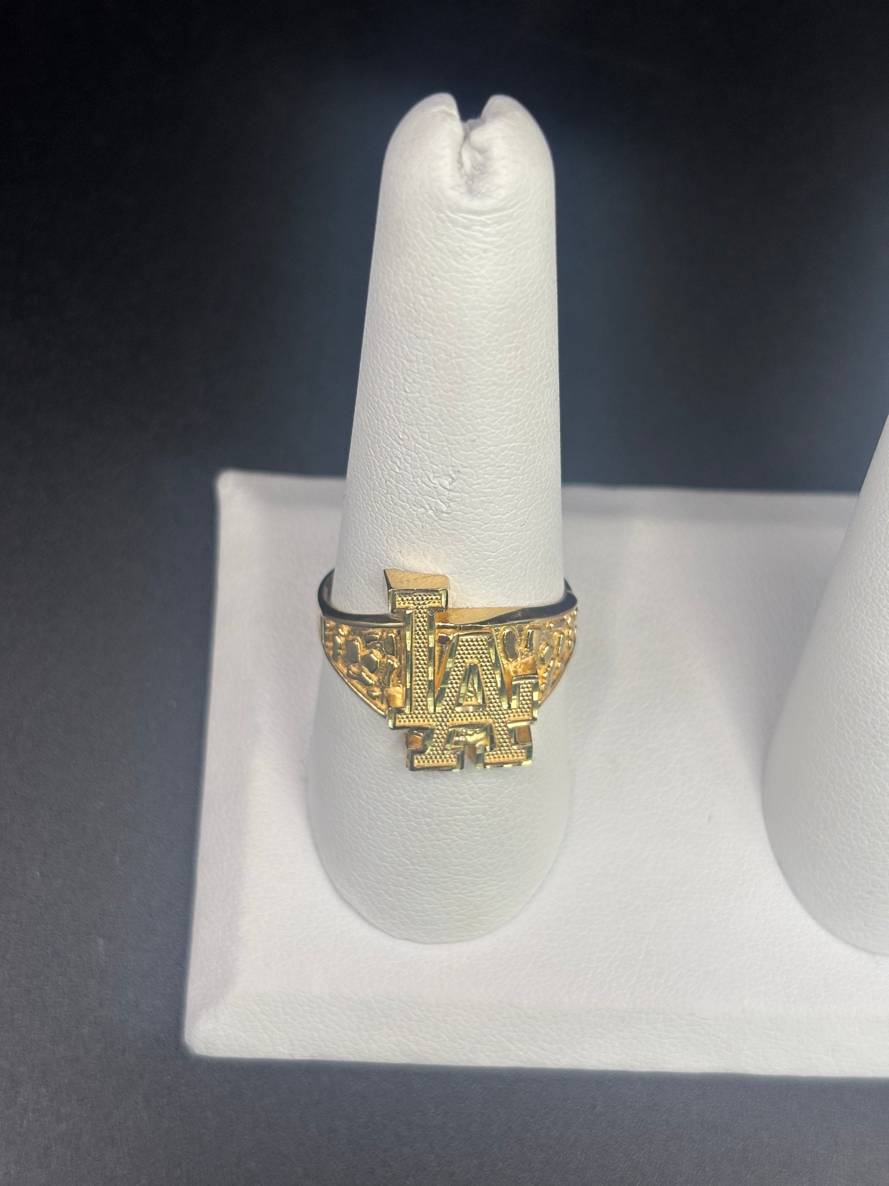 14k LA Los Angeles Italian Gold Ring