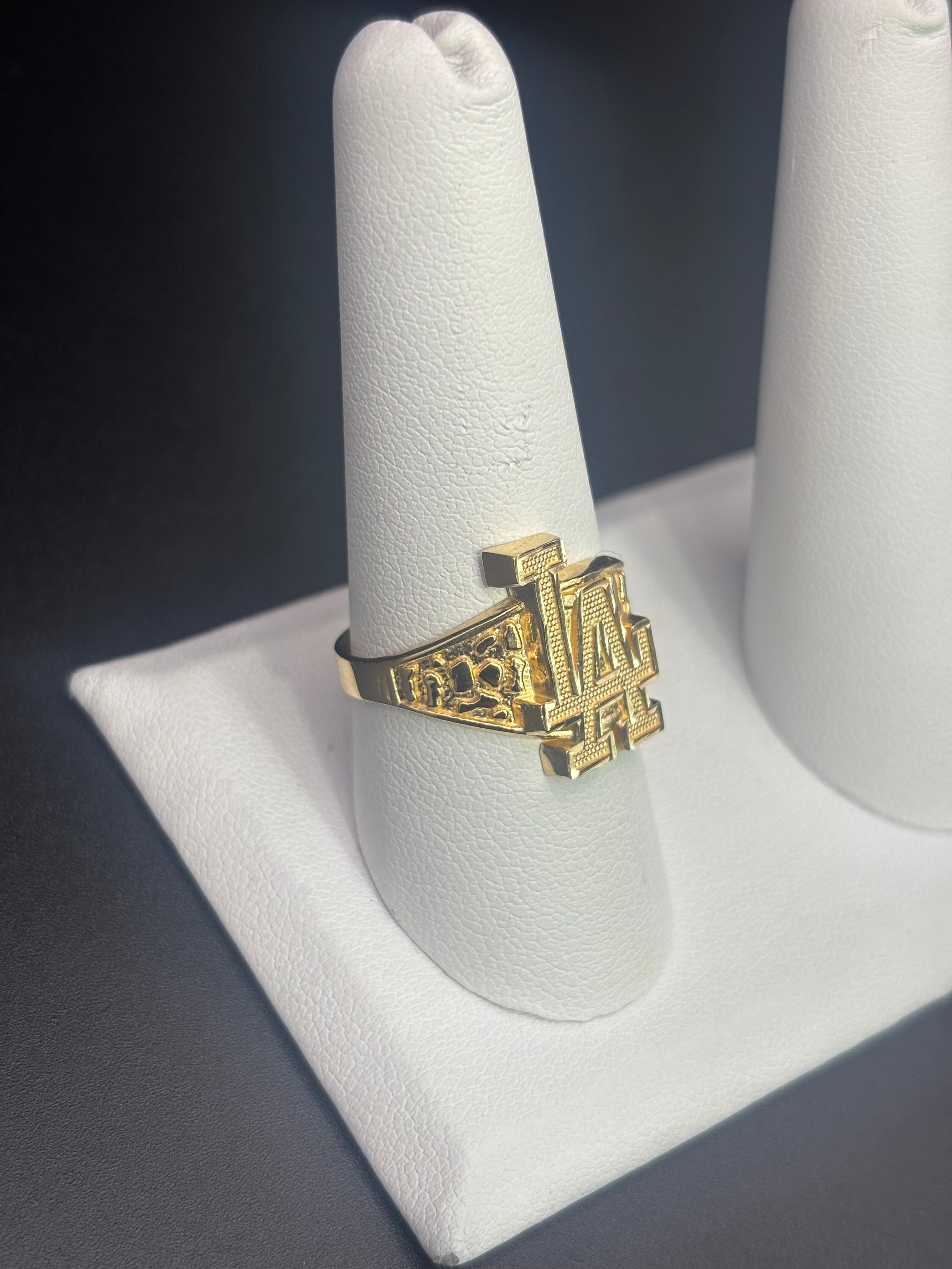 14k LA Los Angeles Italian Gold Ring