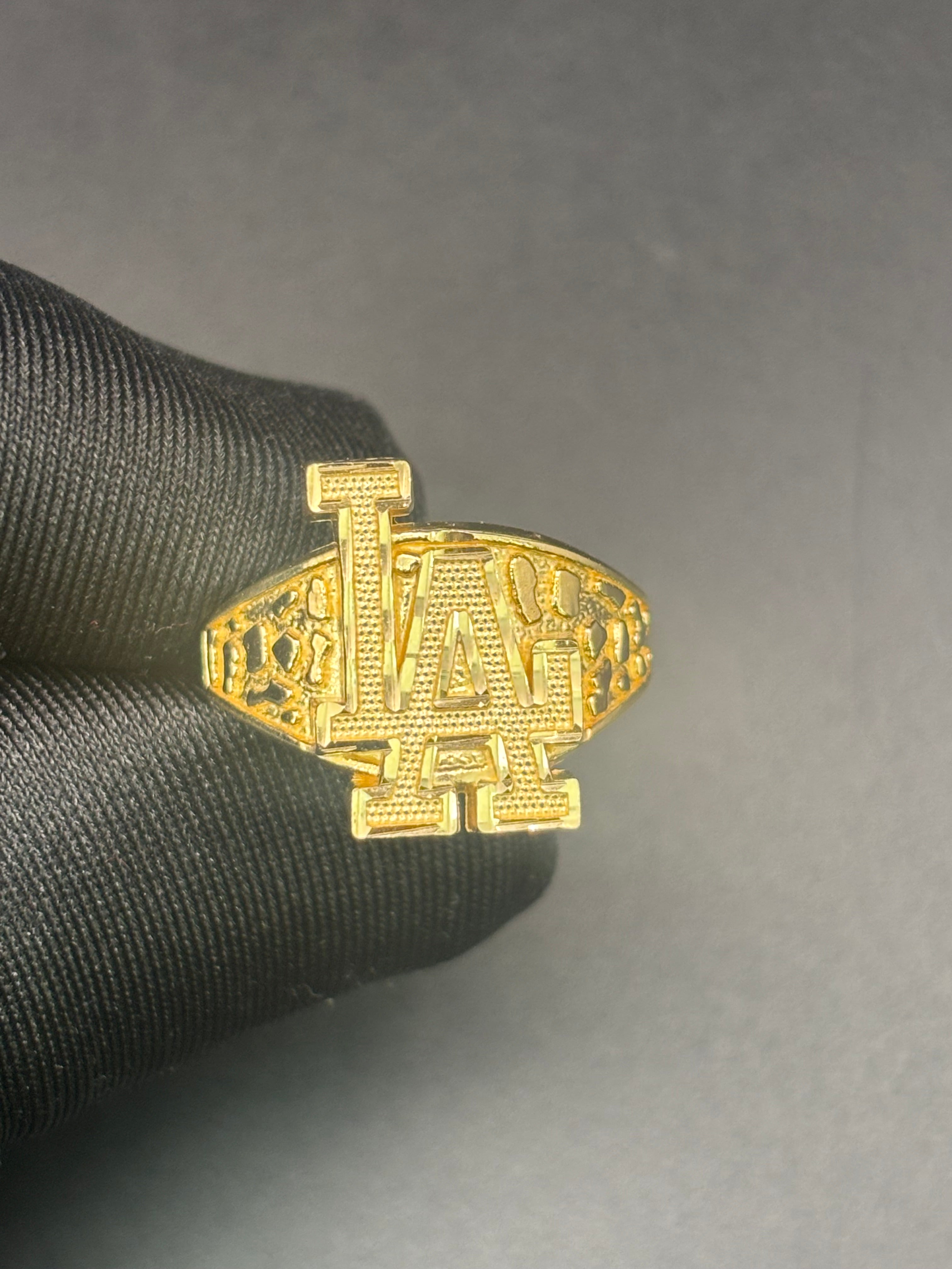 14k LA Los Angeles Italian Gold Ring