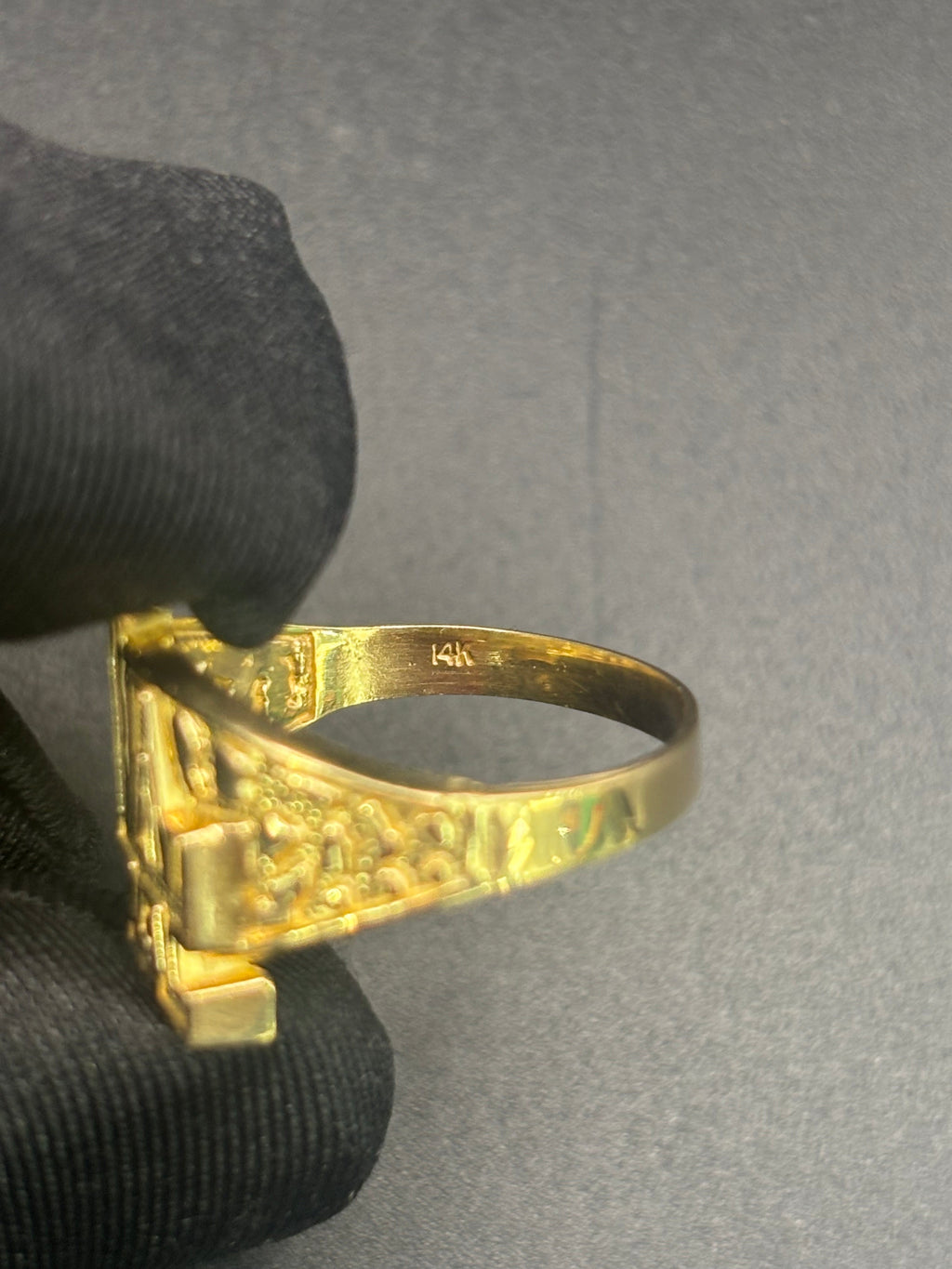 14k LA Los Angeles Italian Gold Ring