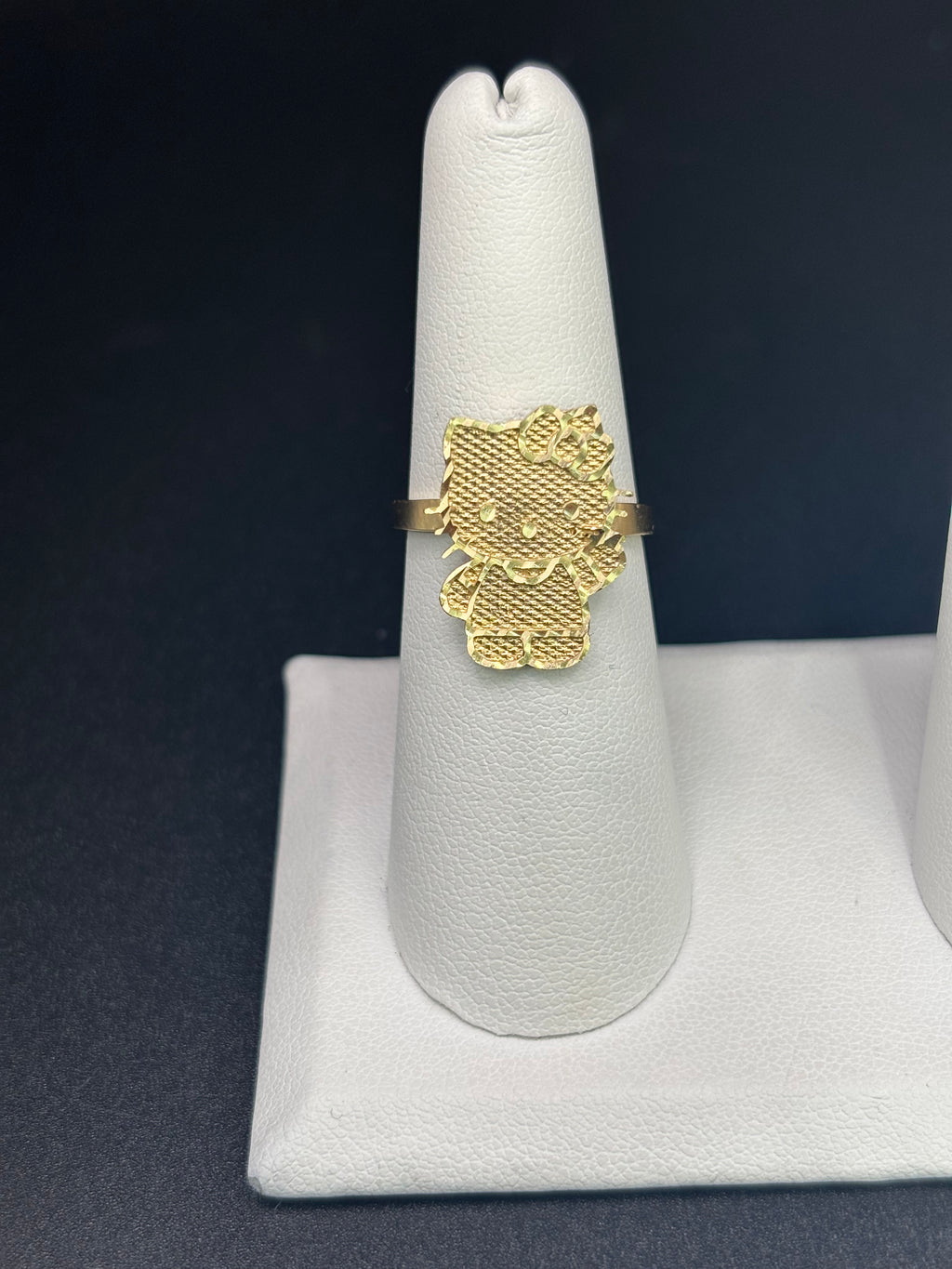14k Solid Fine Italian Gold Ring Hello Kitty