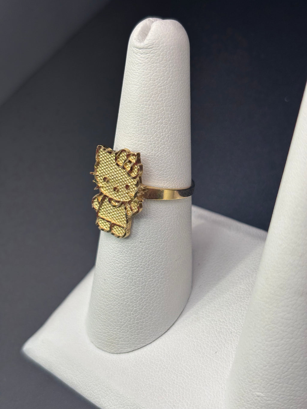 14k Solid Fine Italian Gold Ring Hello Kitty