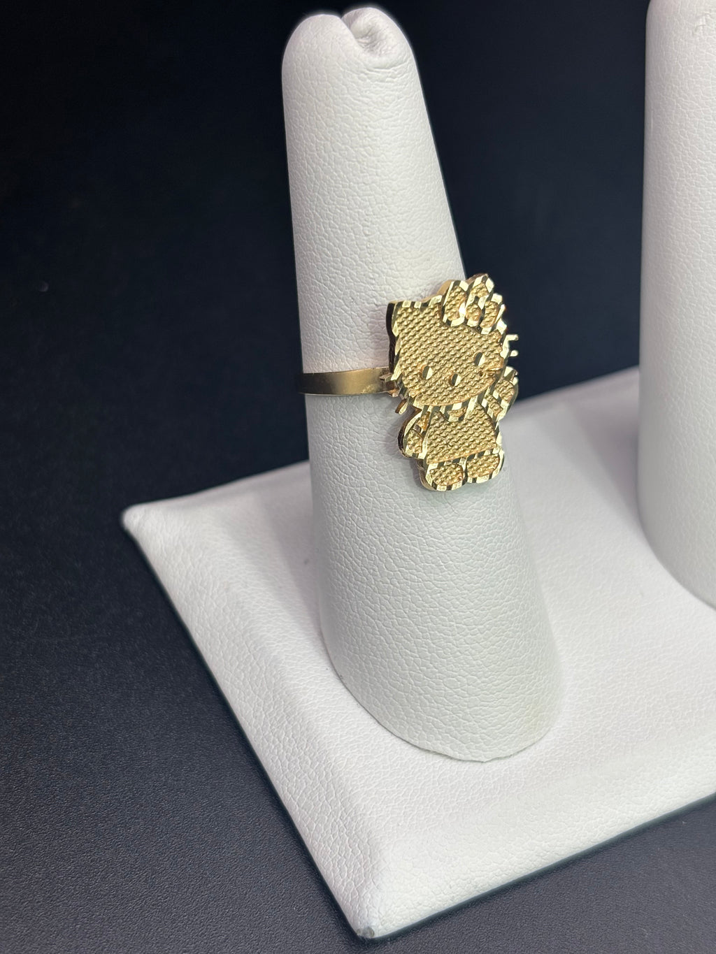 14k Solid Fine Italian Gold Ring Hello Kitty
