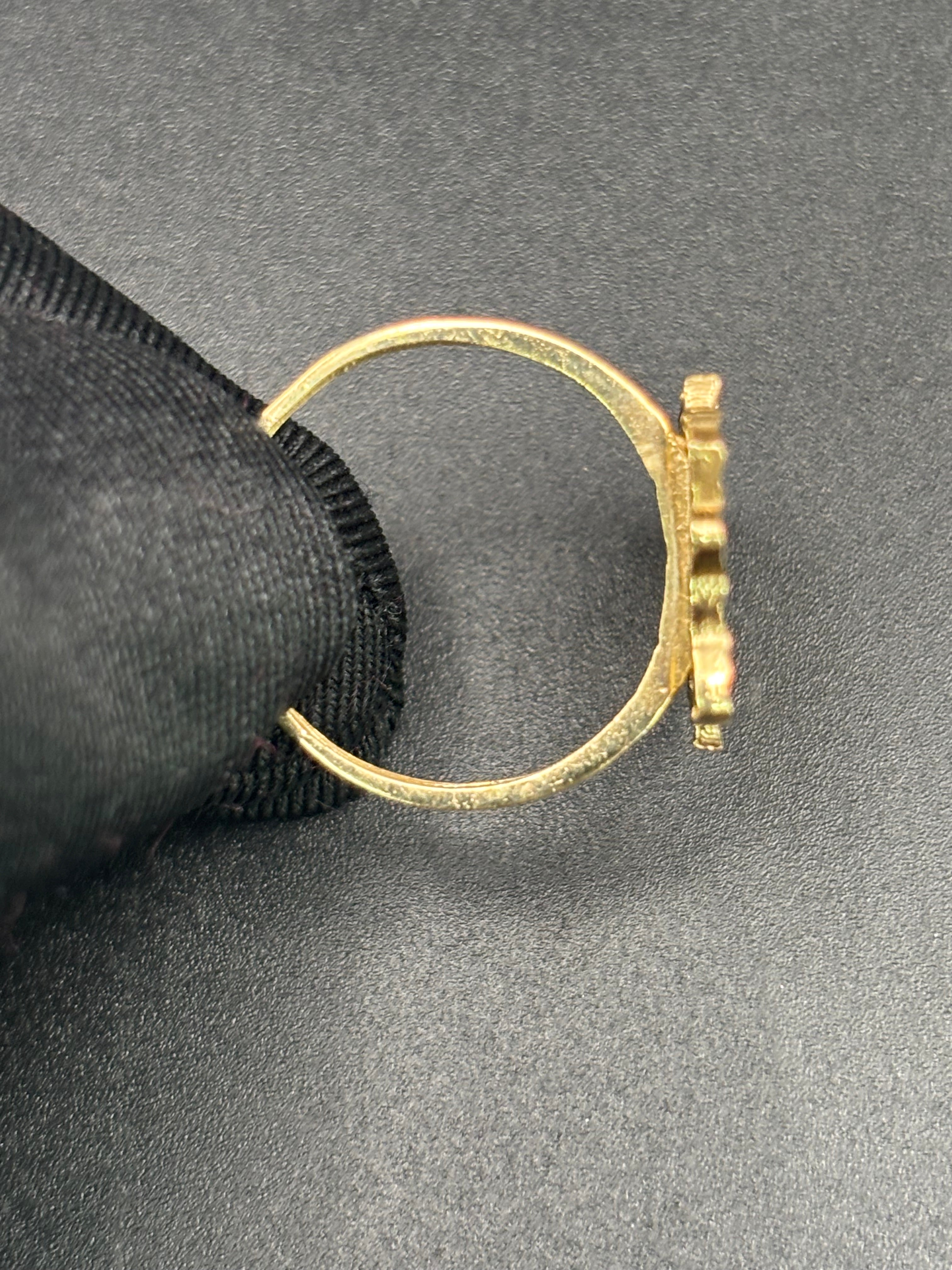 14k Solid Fine Italian Gold Ring Hello Kitty