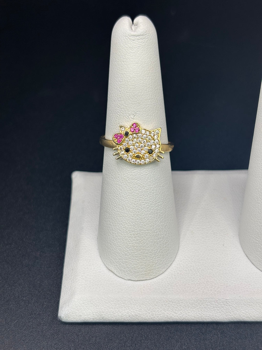 14k Solid Fine Italian Gold Ring Hello Kitty