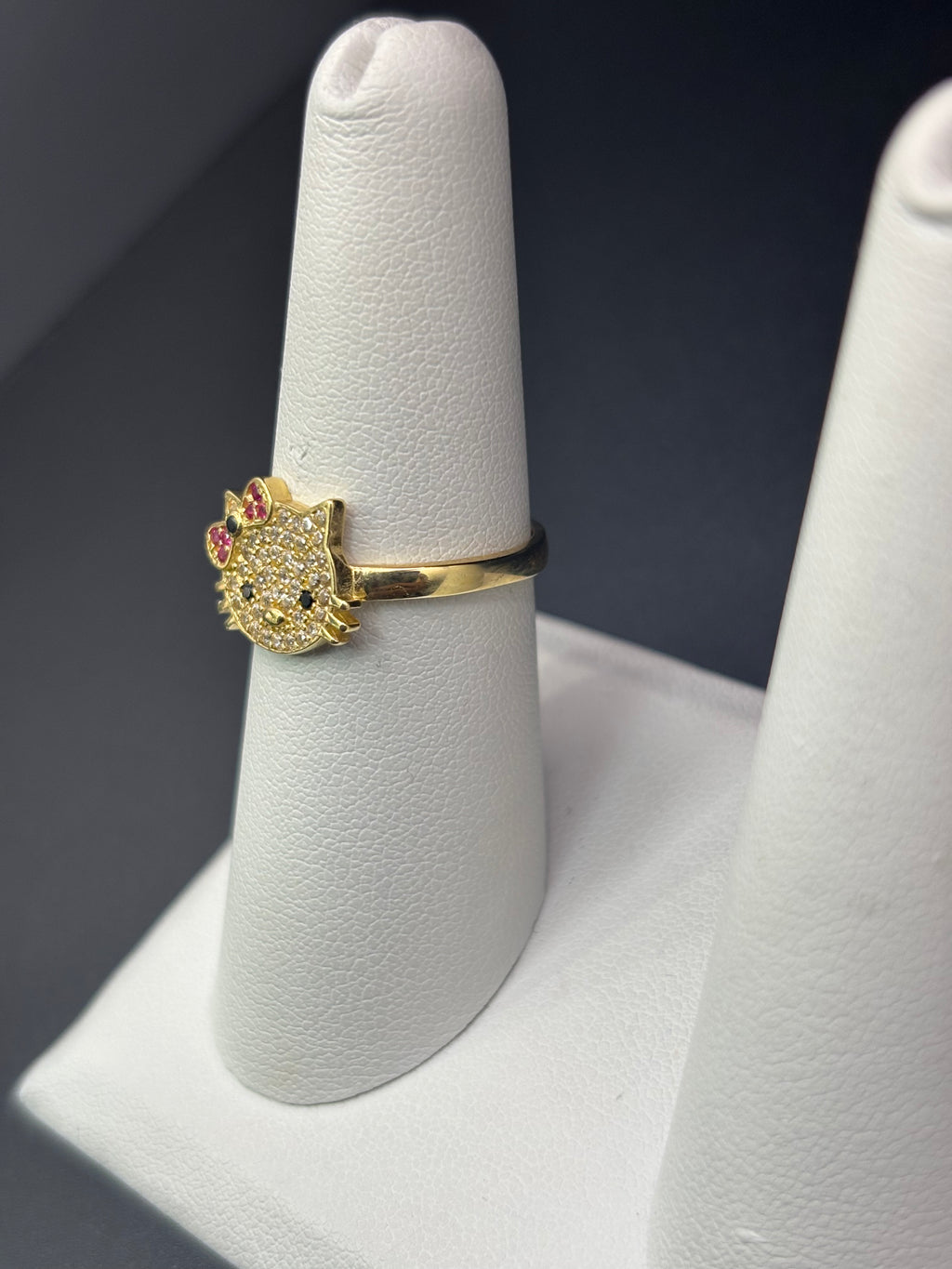 14k Solid Fine Italian Gold Ring Hello Kitty