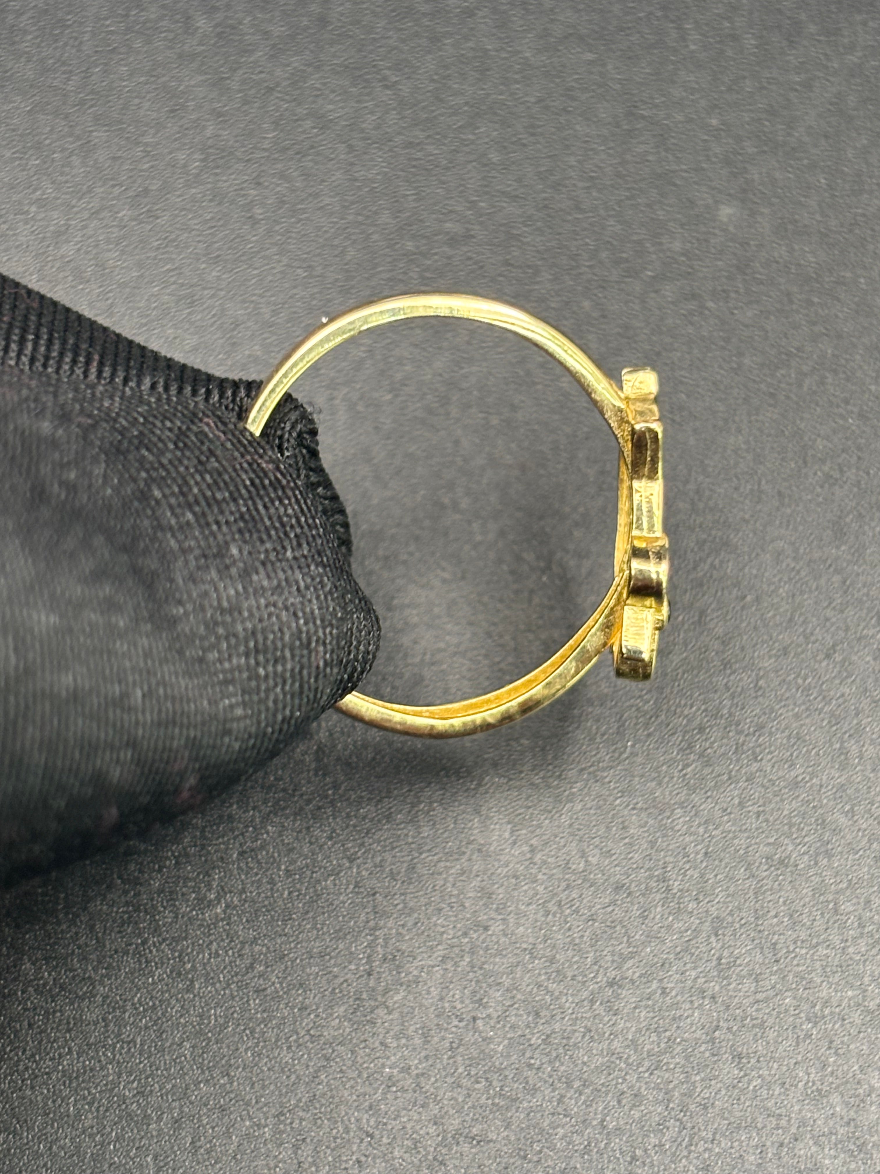 14k Solid Fine Italian Gold Ring Hello Kitty