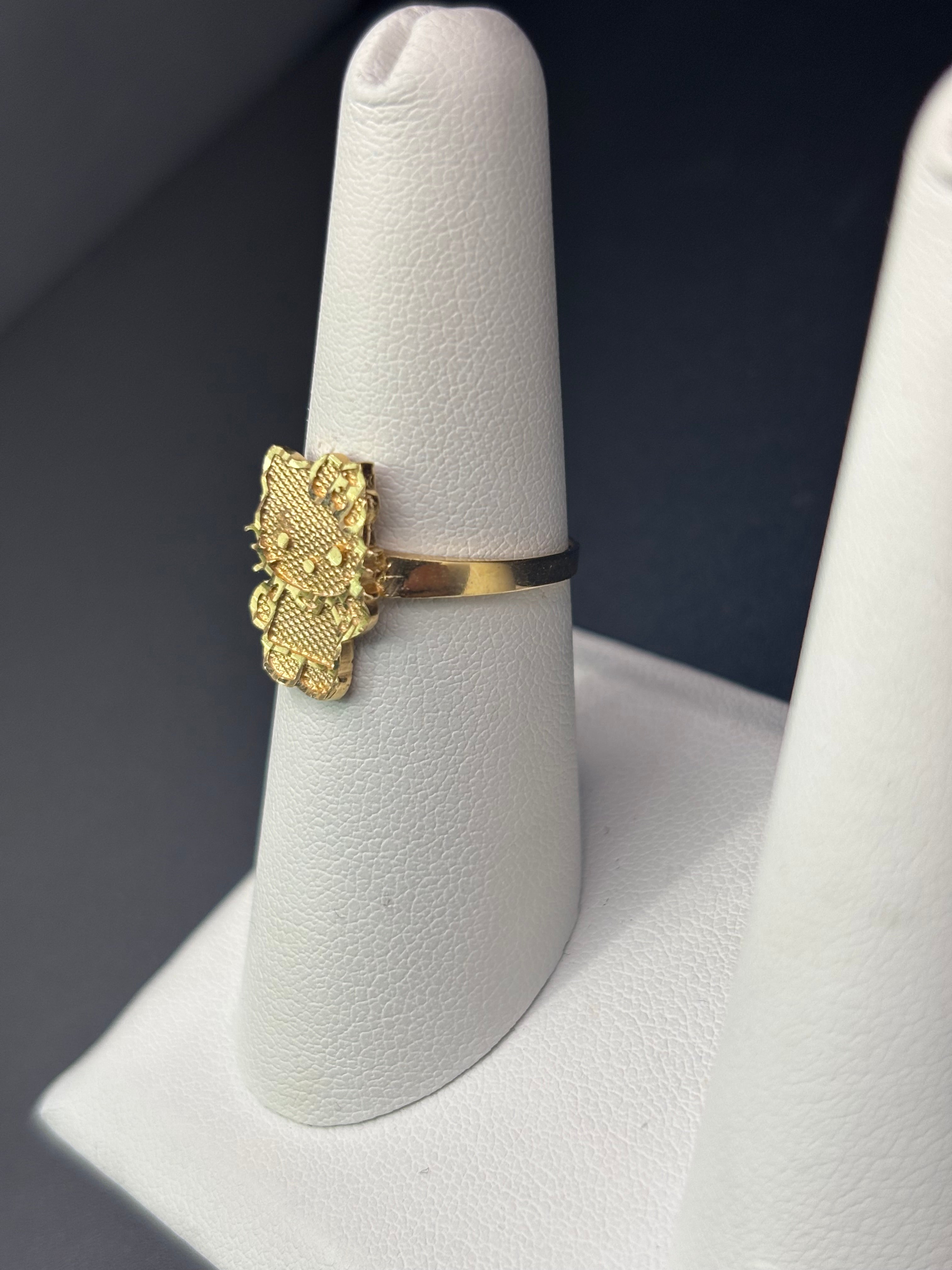 14k Solid Fine Italian Gold Ring Hello Kitty