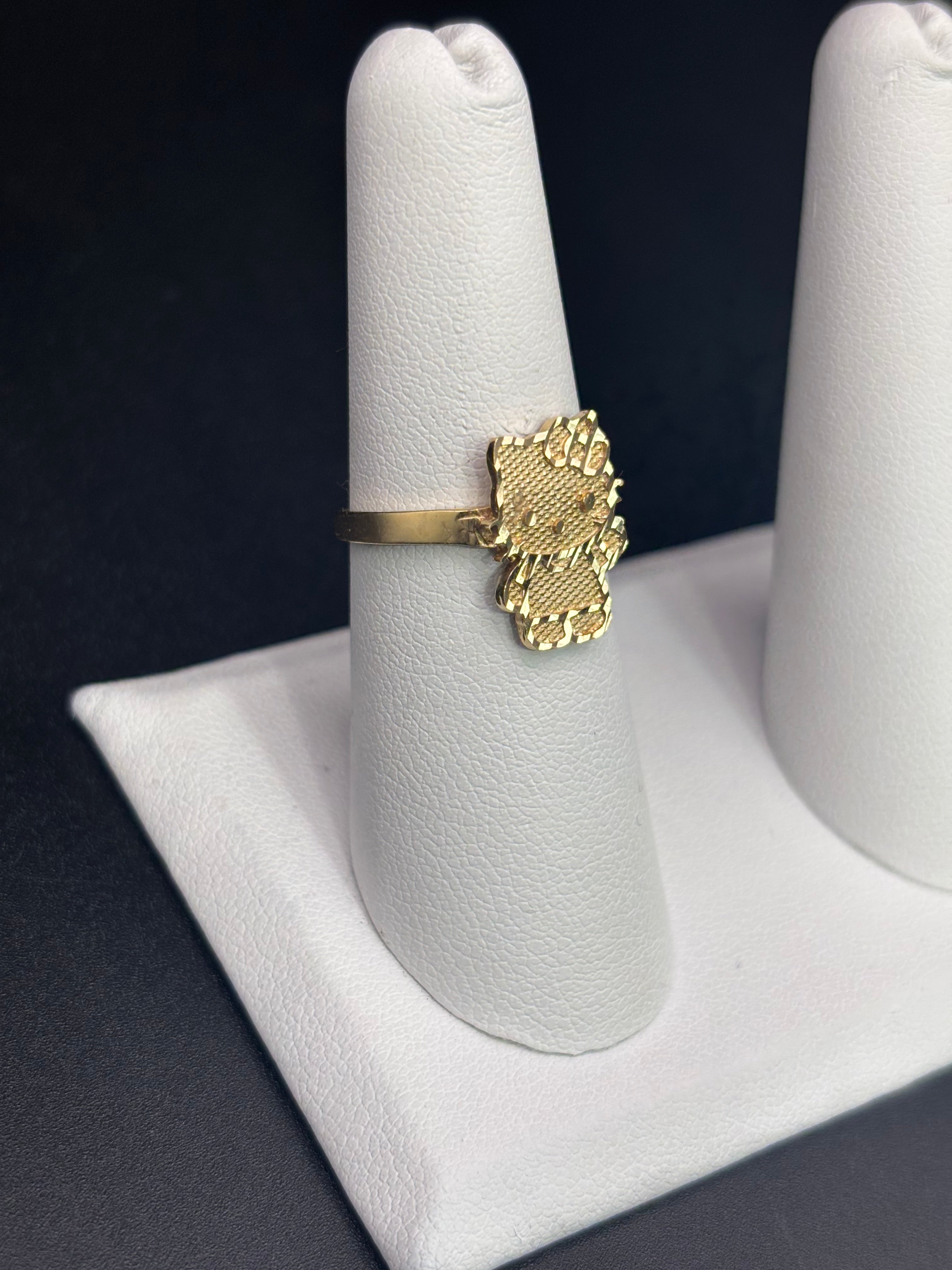 14k Solid Fine Italian Gold Ring Hello Kitty