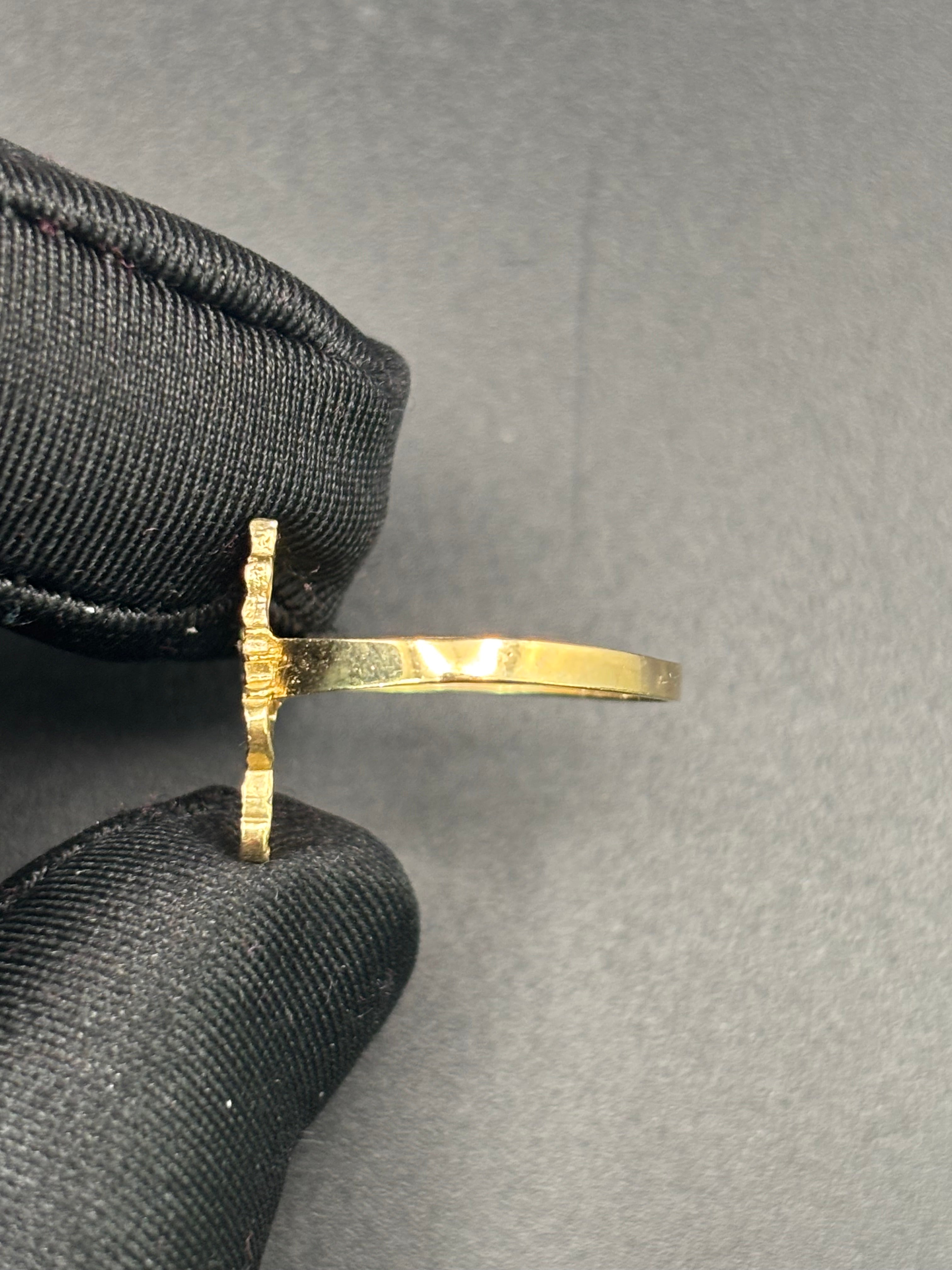 14k Solid Fine Italian Gold Ring Hello Kitty