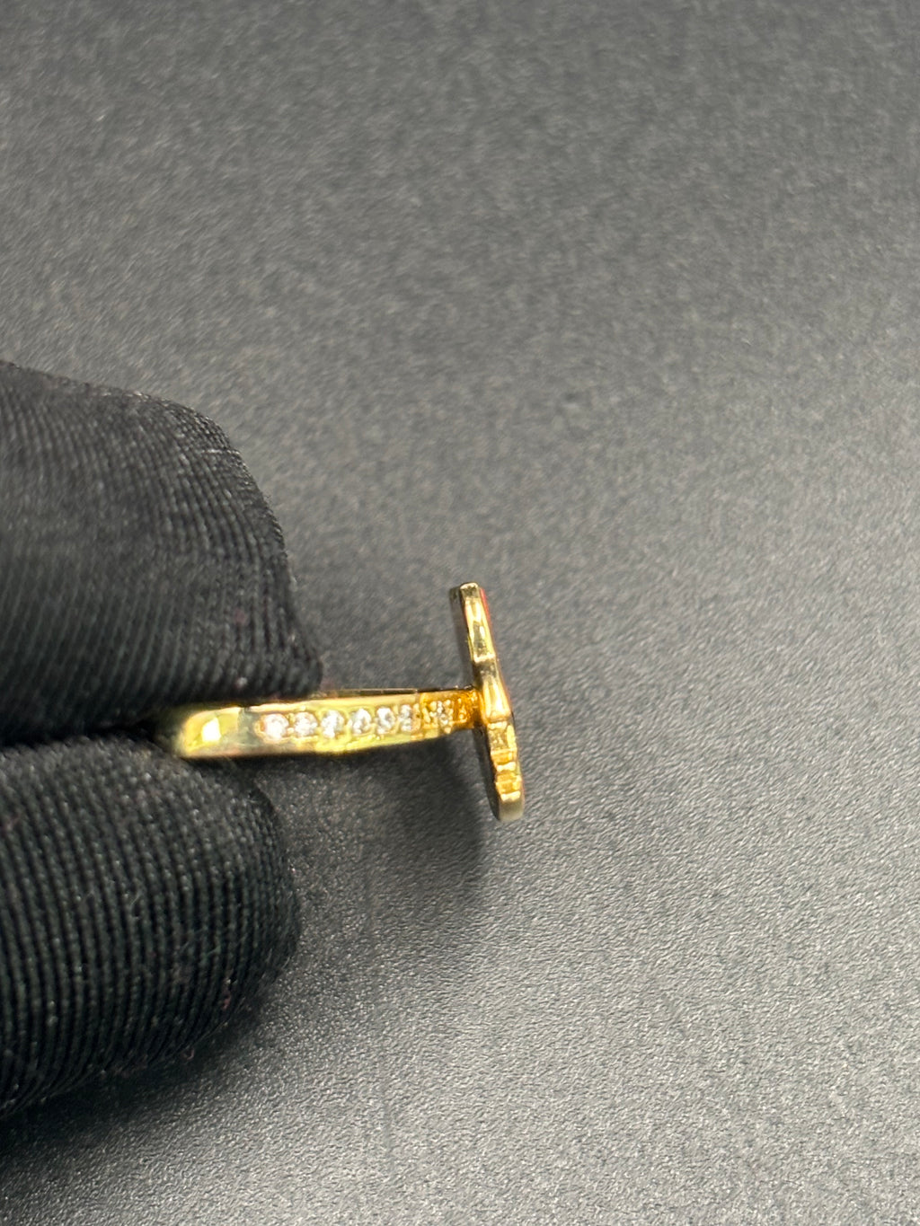 14k Solid Fine Italian Gold Ring Hello Kitty Red