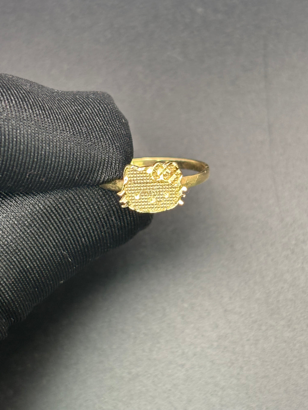 14k Solid Fine Italian Gold Ring Hello Kitty