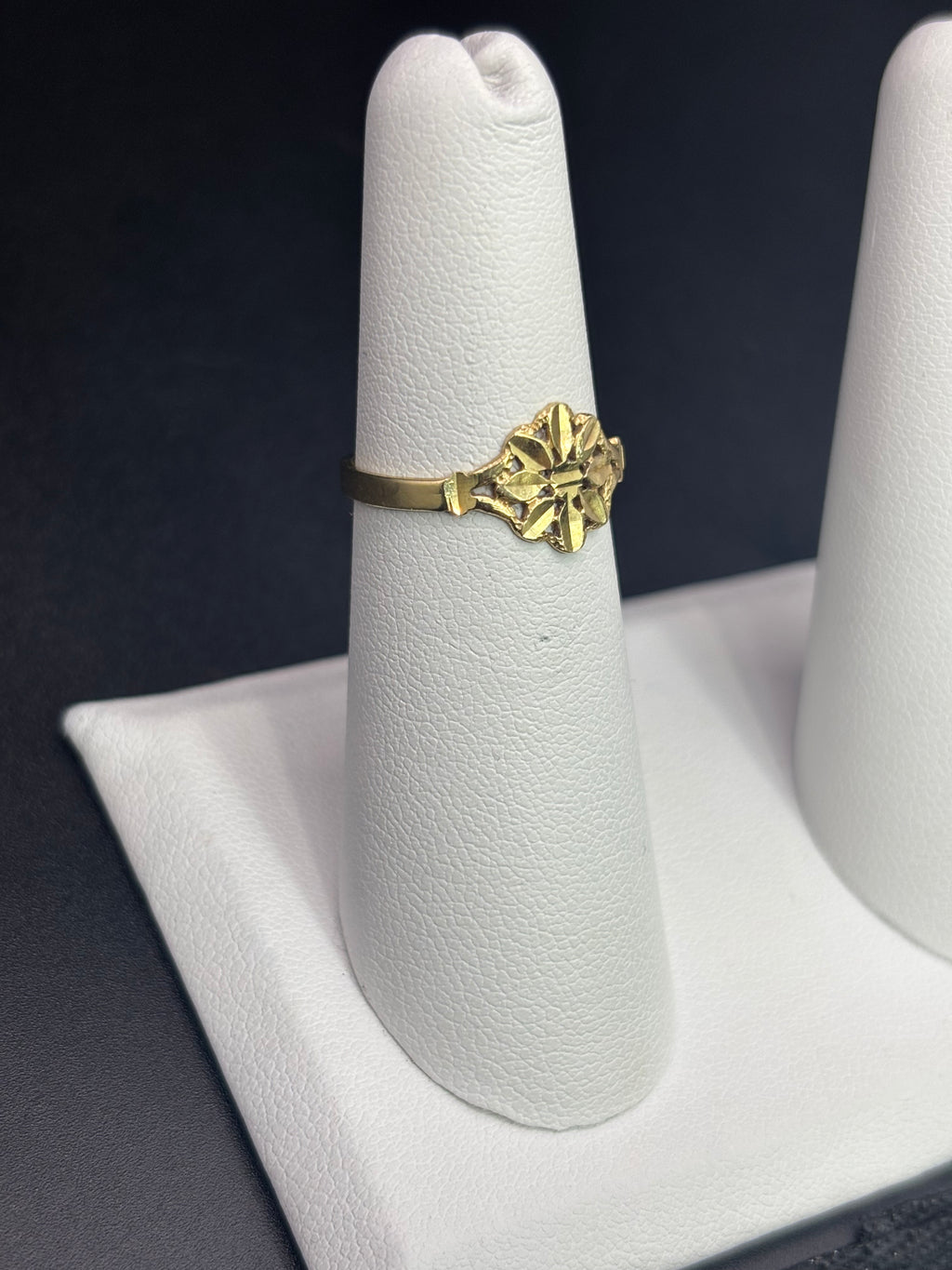 14k Solid Fine Italian Gold Ring Flower Shape