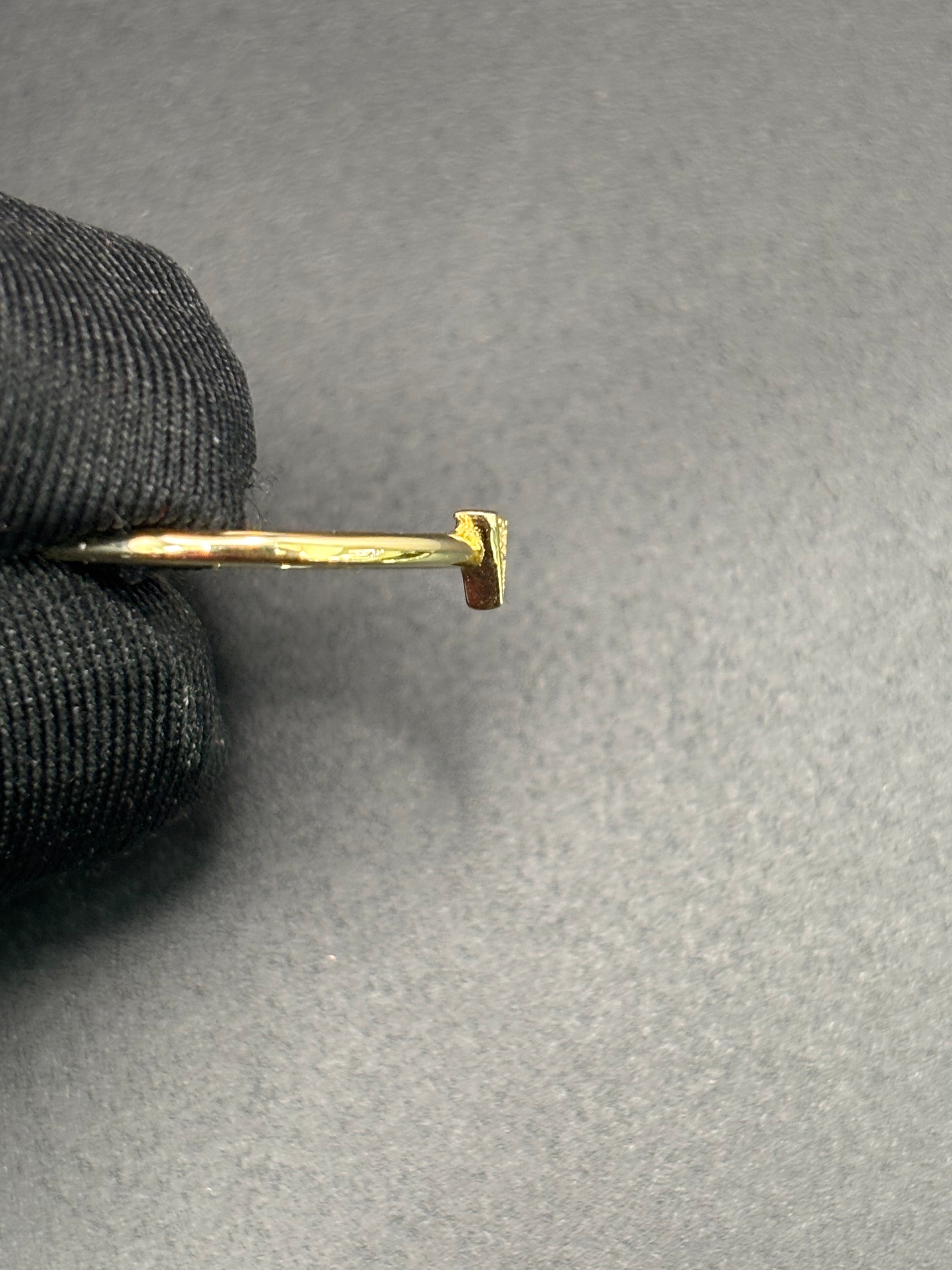14k Solid Fine Italian Gold Ring Triange Shape