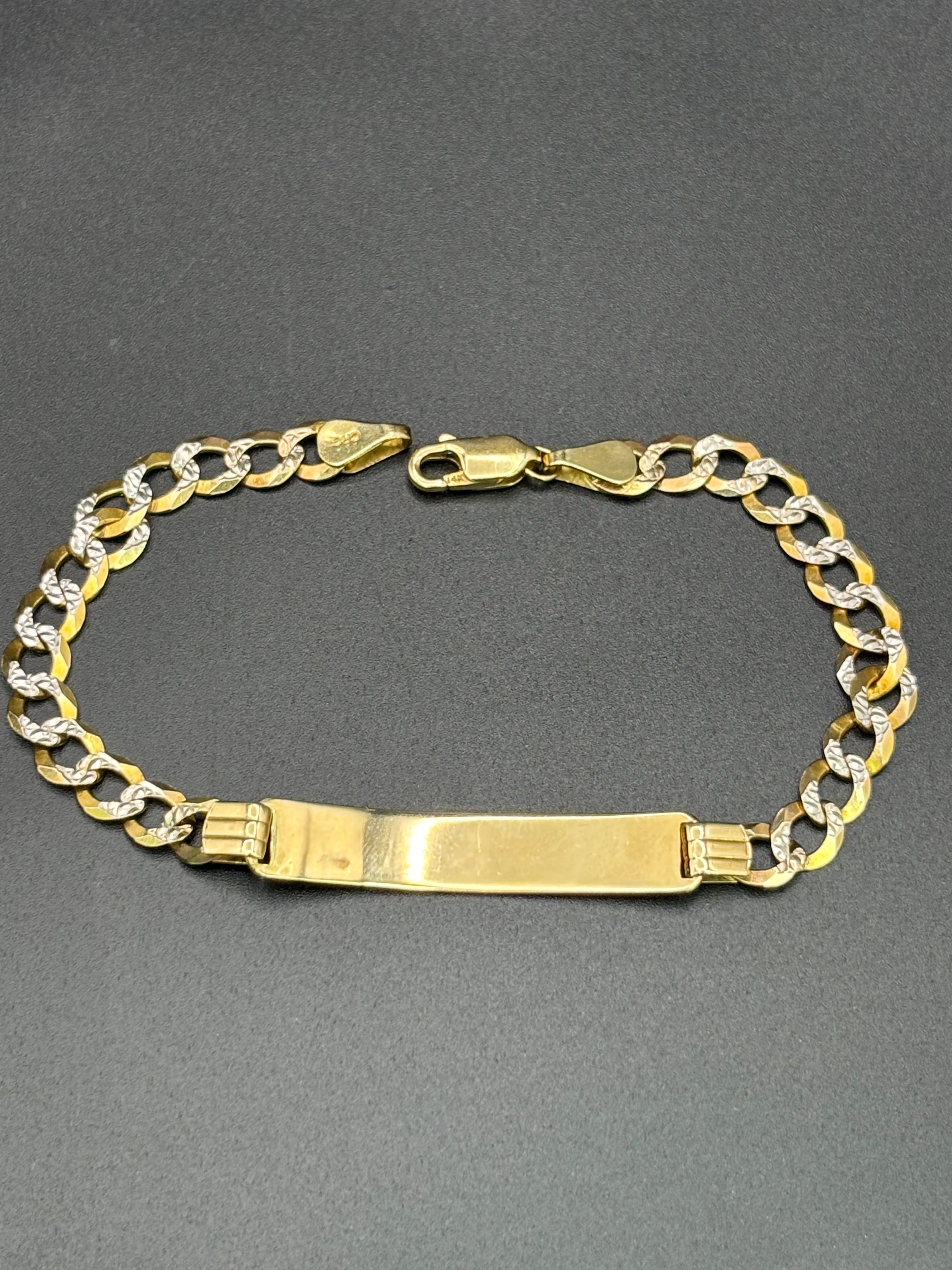 14k Solid Gold Cuban Link Bracelet