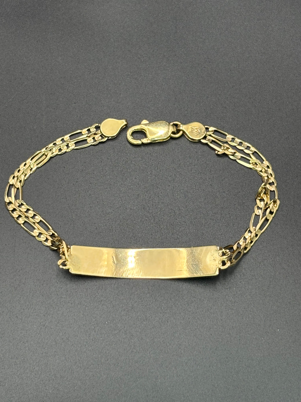 14k Solid Gold Figaro Link Bracelet
