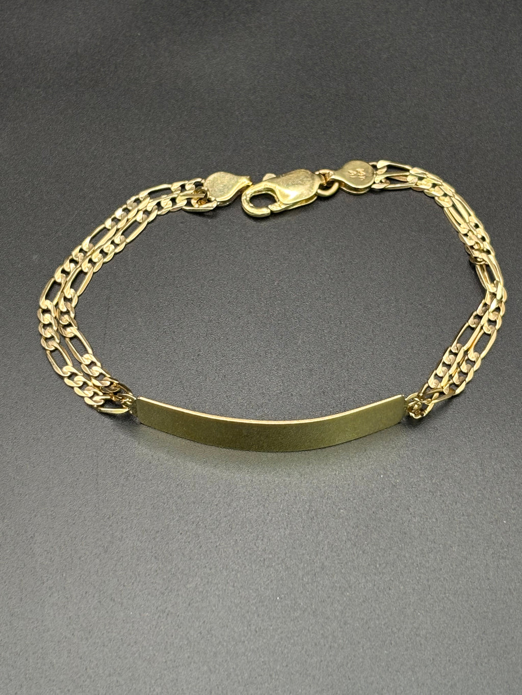 14k Solid Gold Figaro Link Bracelet