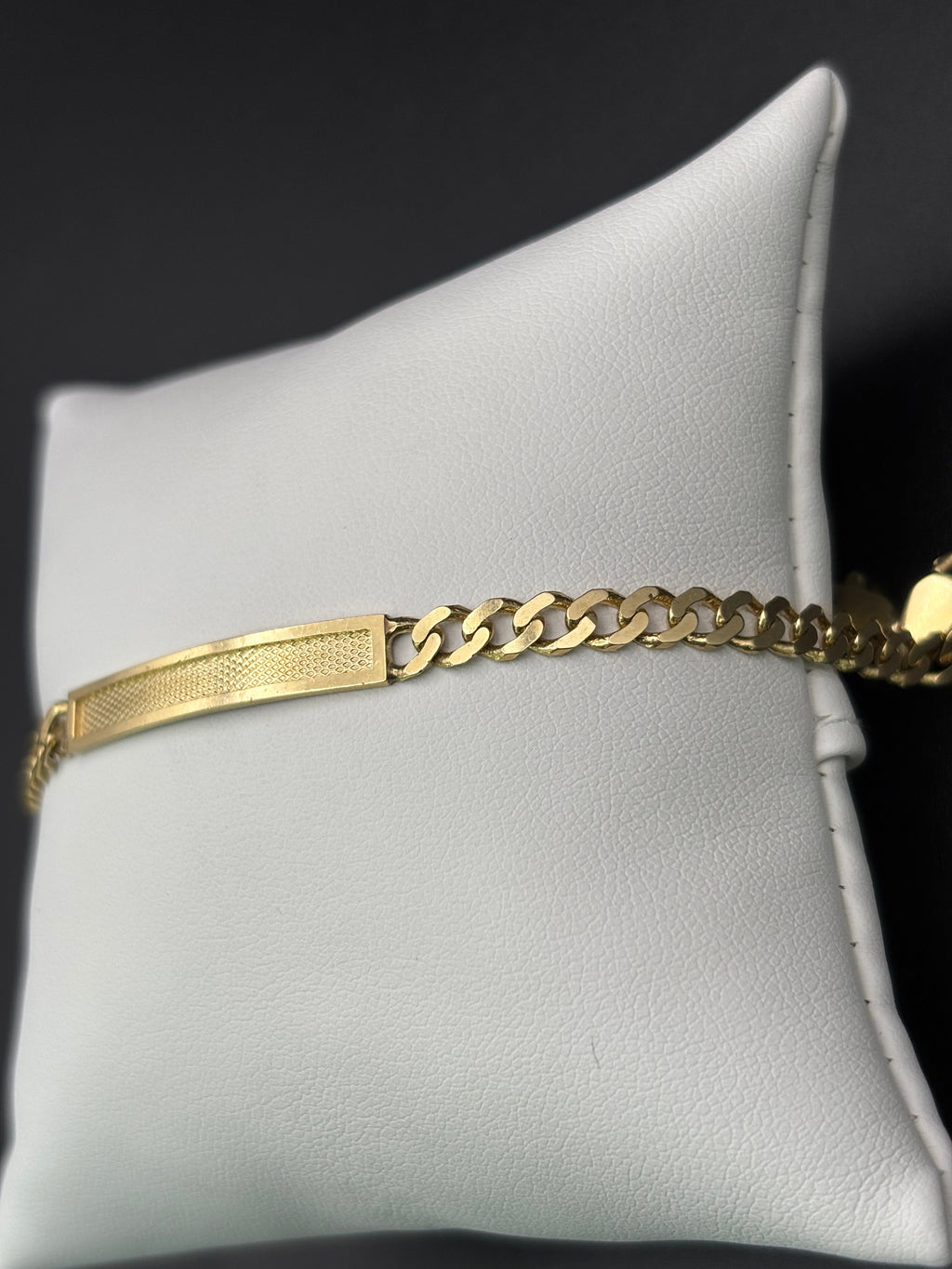 14k Solid Gold Cuban Link Bracelet Plain