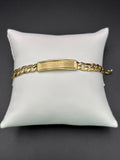 14k Solid Gold Cuban Link Bracelet Plain