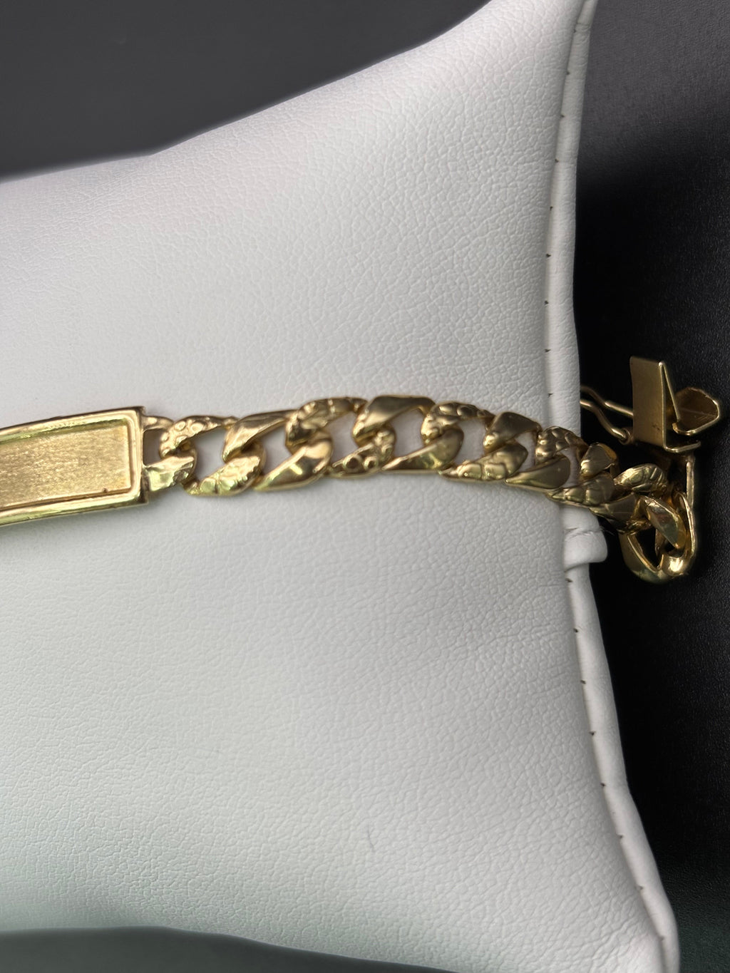 14k Solid Gold Cuban Link Bracelet Plain