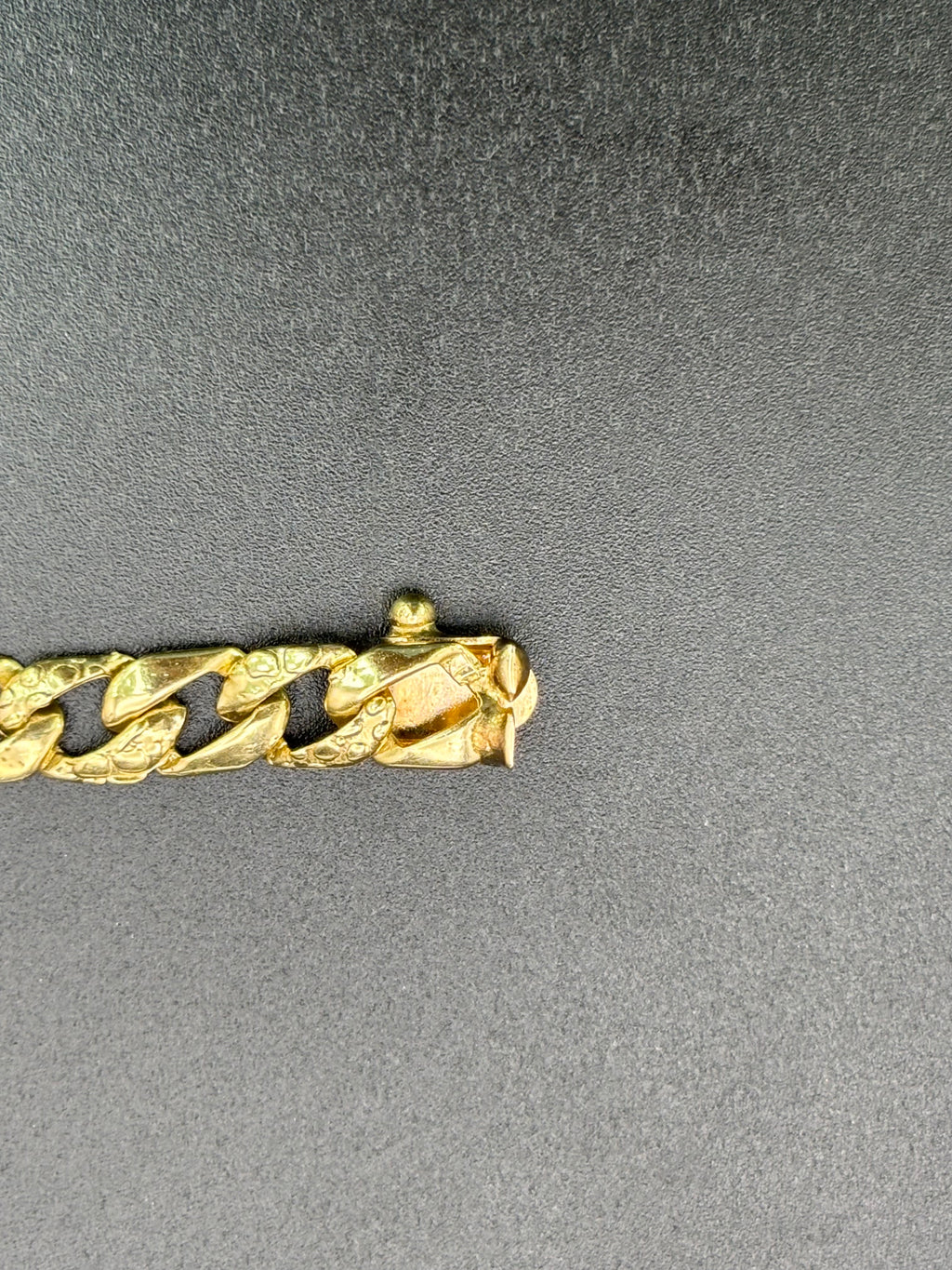 14k Solid Gold Cuban Link Bracelet Plain