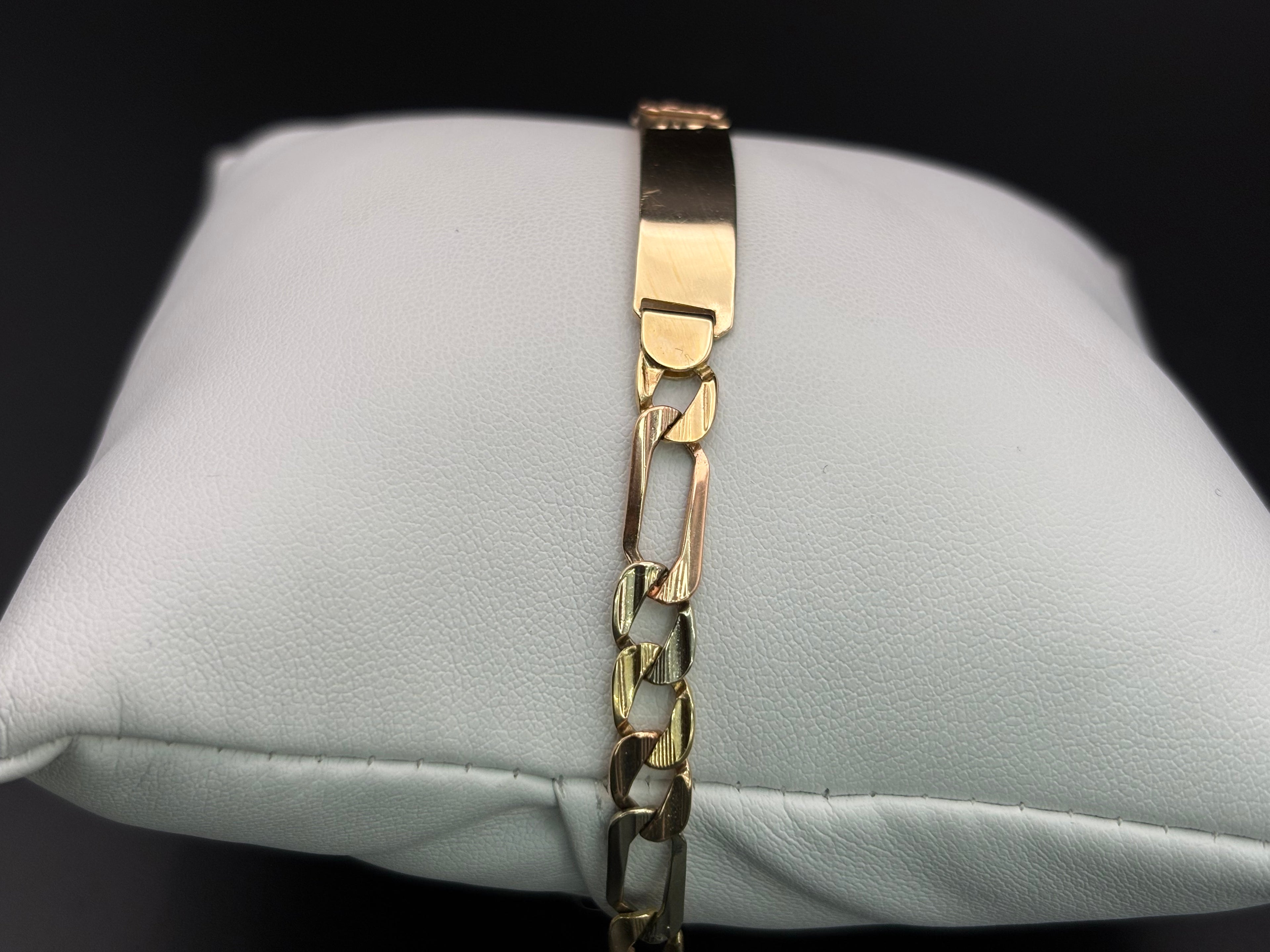 14k Solid Gold Bracelet Cuban Link 15 birthday