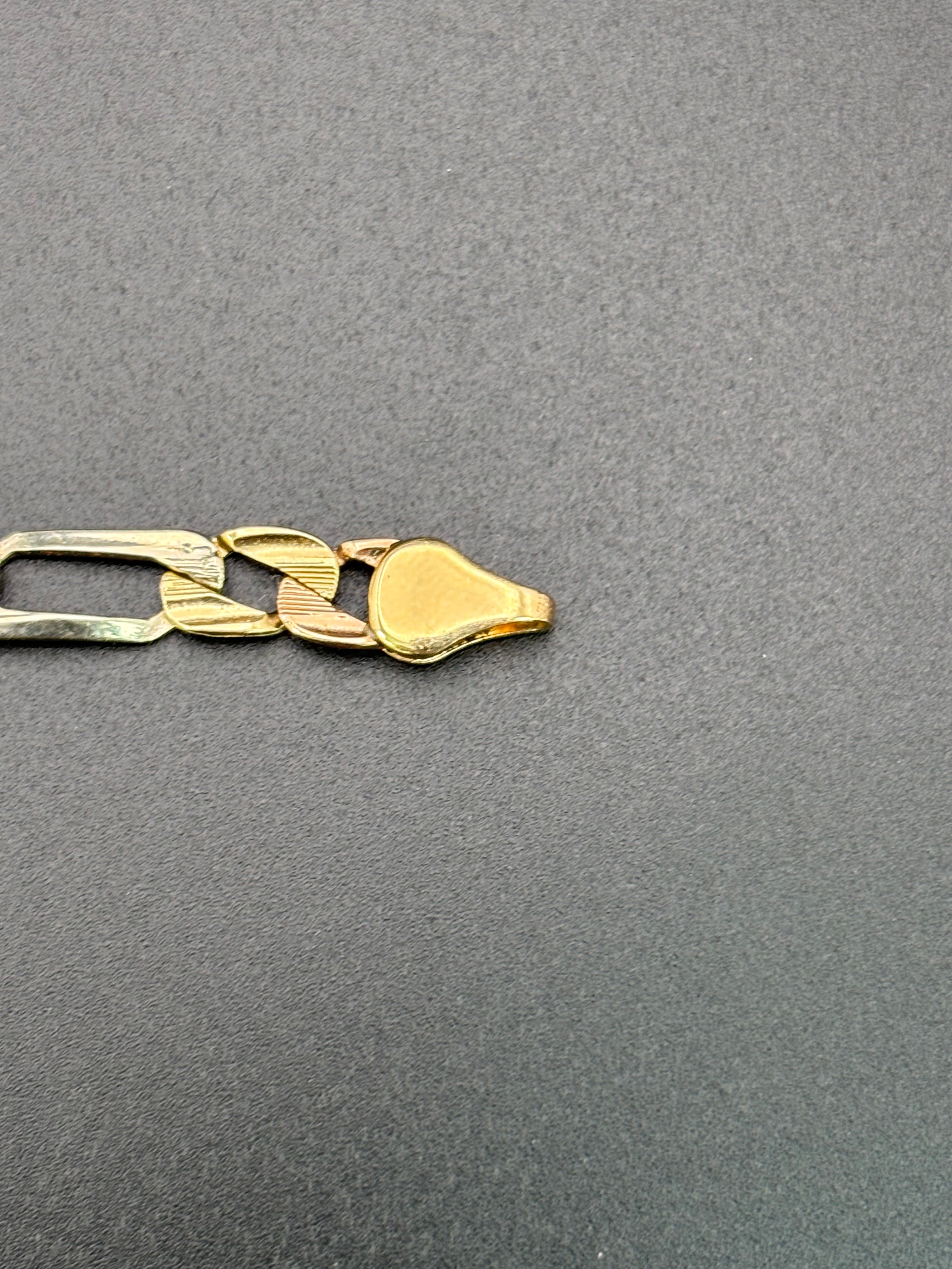 14k Solid Gold Bracelet Cuban Link 15 birthday