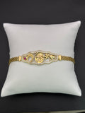 14k Solid Gold Bracelet Link 15 birthday Good Luck