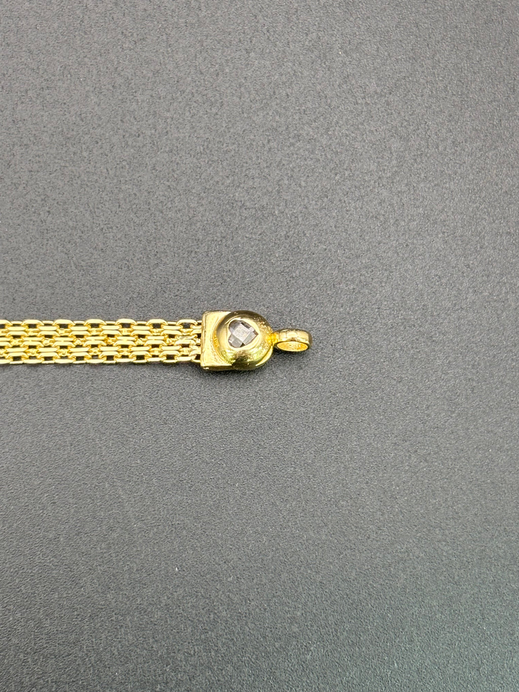 14k Solid Gold Bracelet Link 15 birthday Good Luck