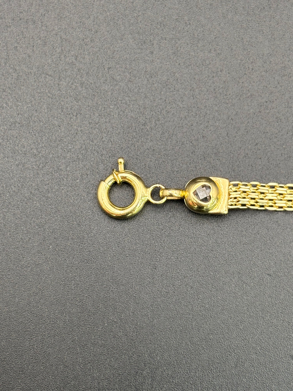 14k Solid Gold Bracelet Link 15 birthday Good Luck