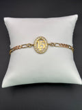 14k Solid Gold Bracelet Link 15 Birthday Hearts