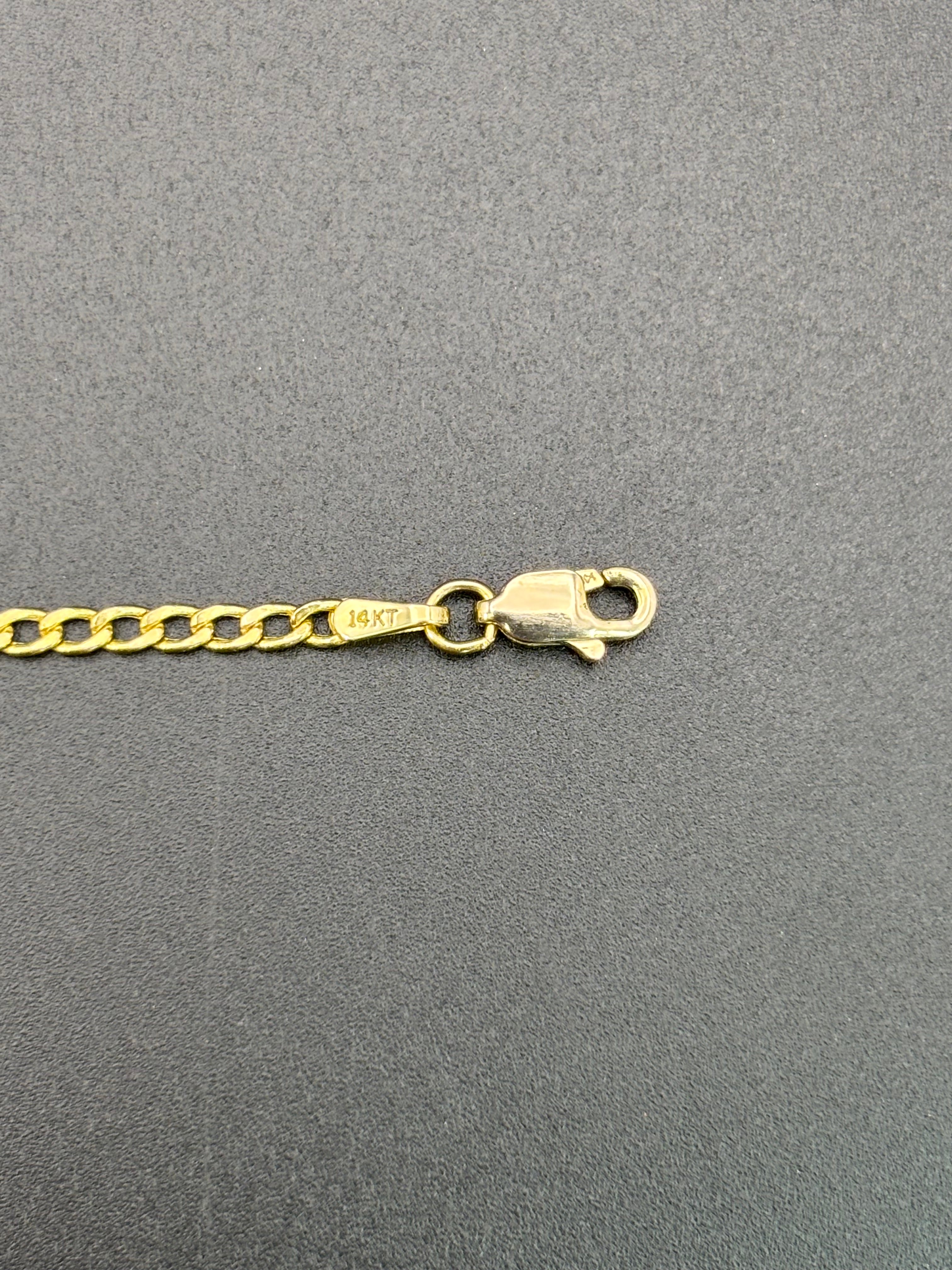 14k Solid Gold Bracelet Link 15 Birthday Crown