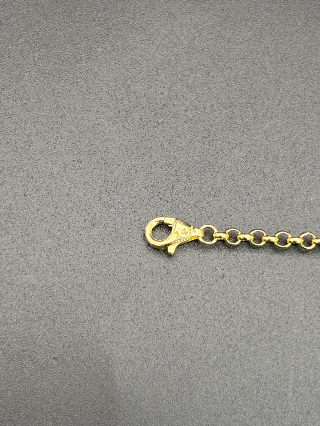 14k Solid Gold Bracelet Link 3 Cross