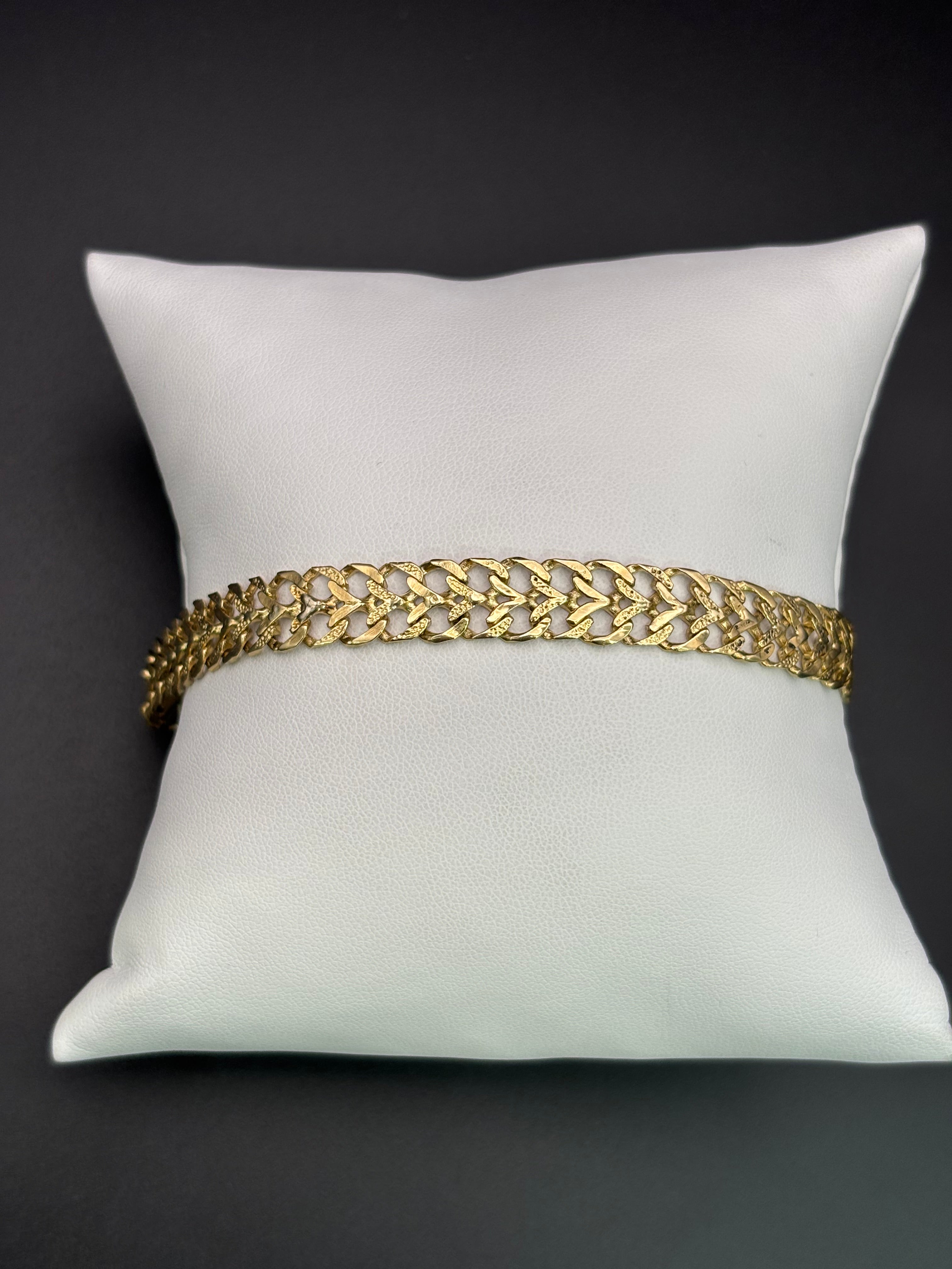 14k Solid Gold Bracelet Link