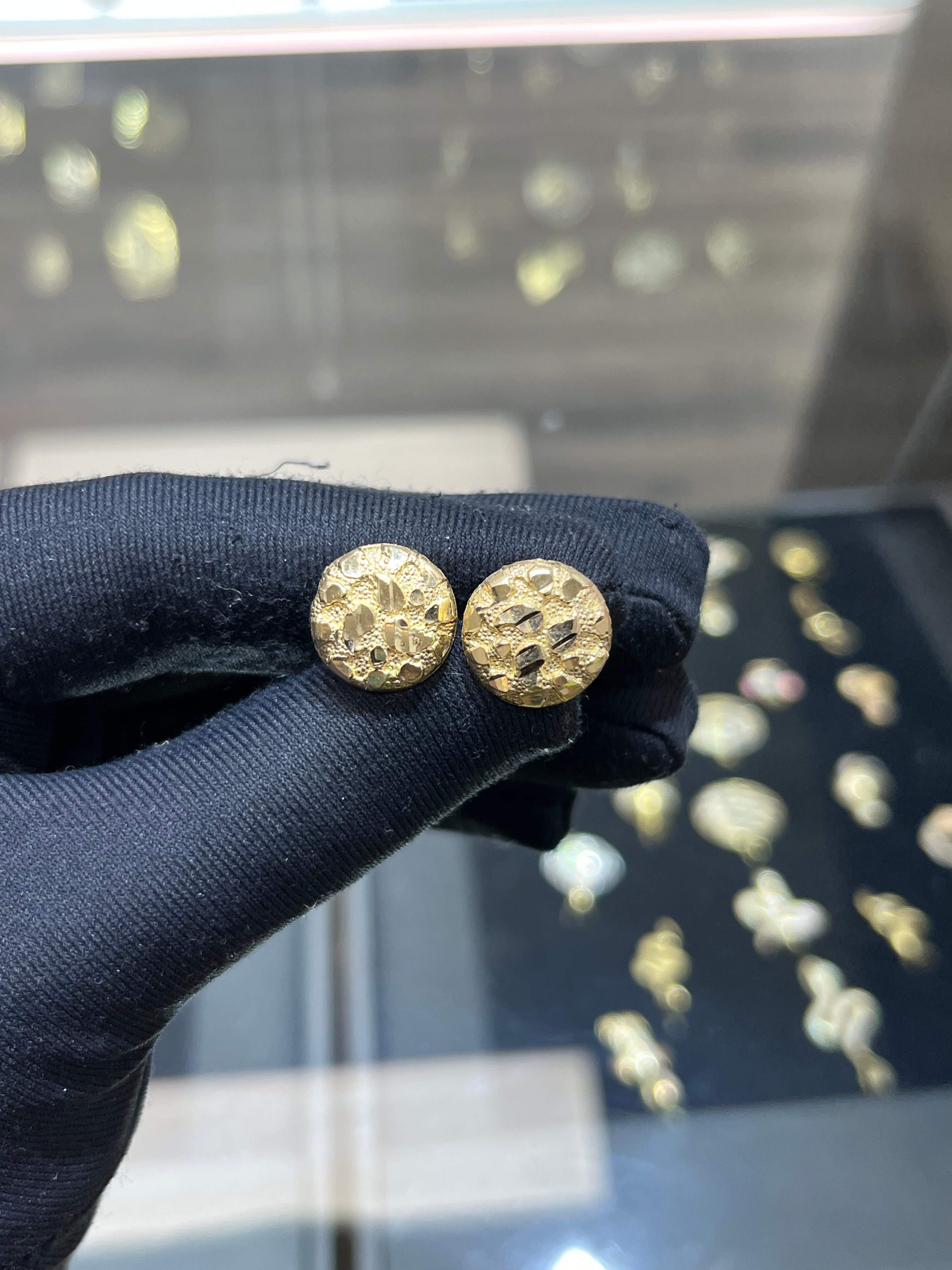 14k Nugget Earrings
