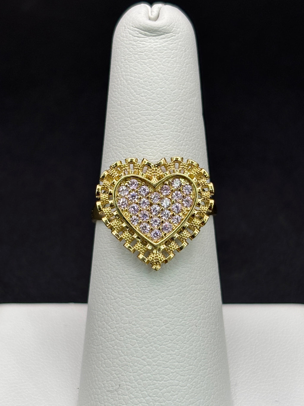 10k Solid Gold Ring Heart