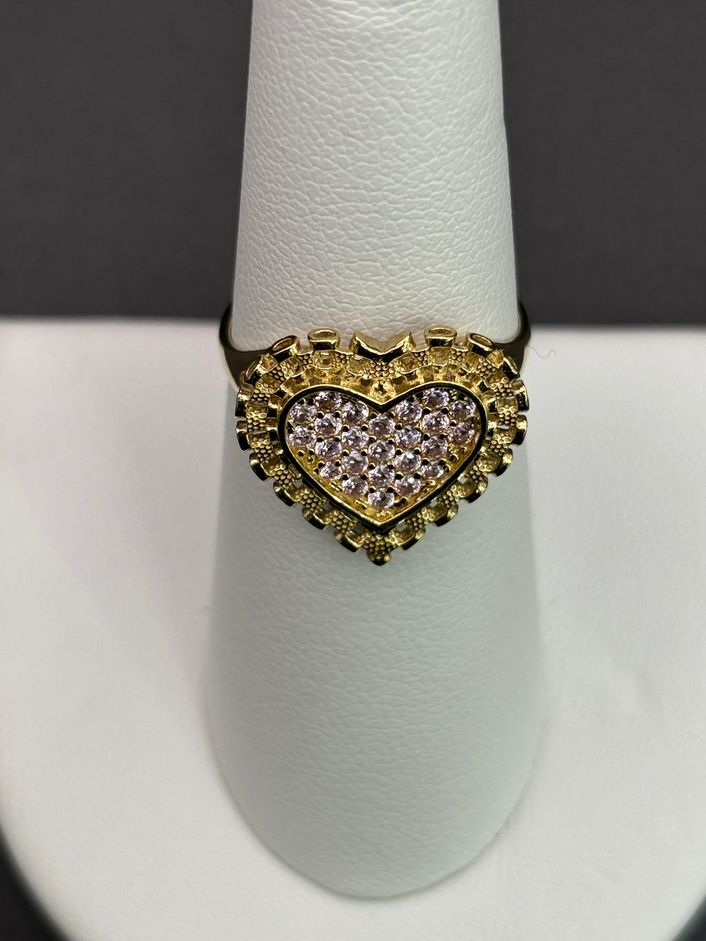 10k Solid Gold Ring Heart