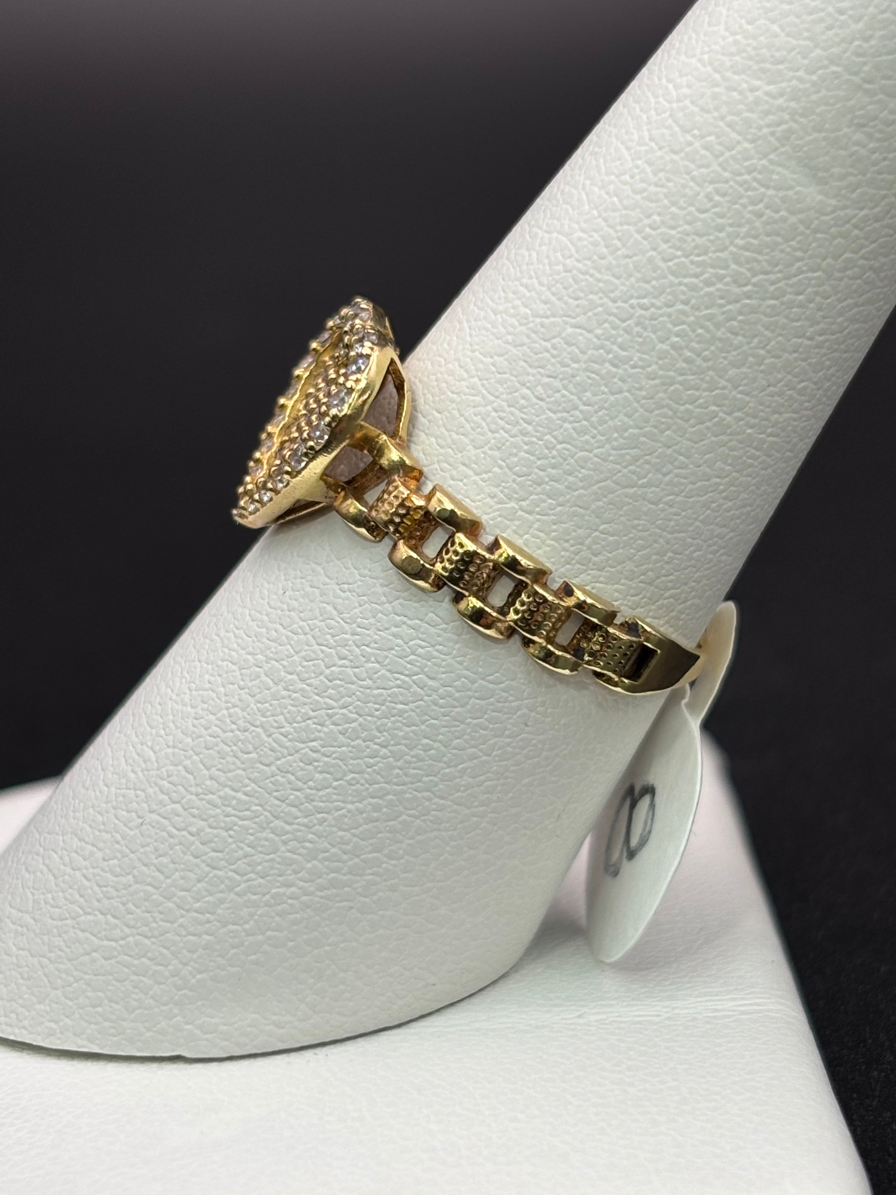 10k Solid Gold Ring Heart