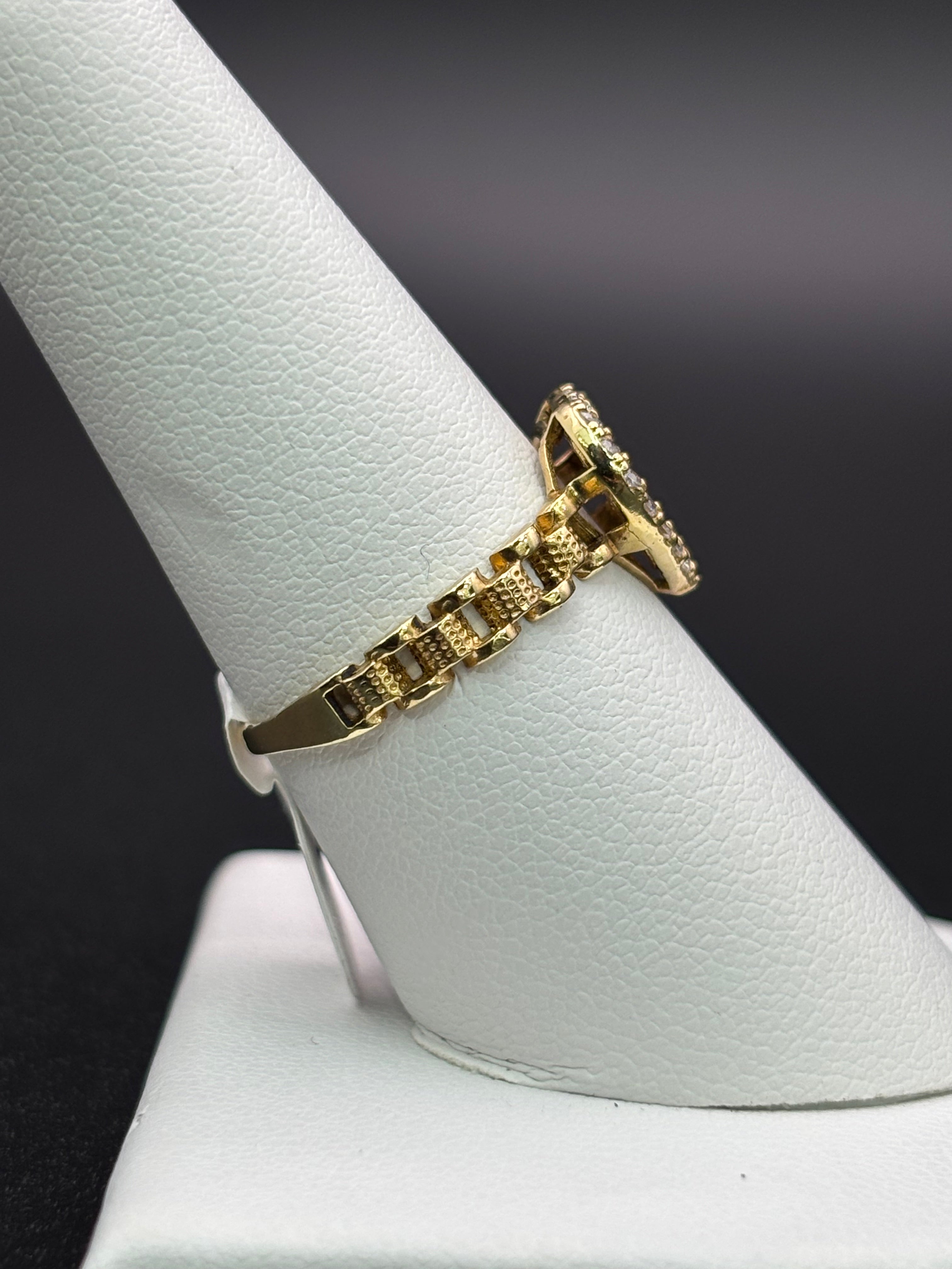10k Solid Gold Ring Heart